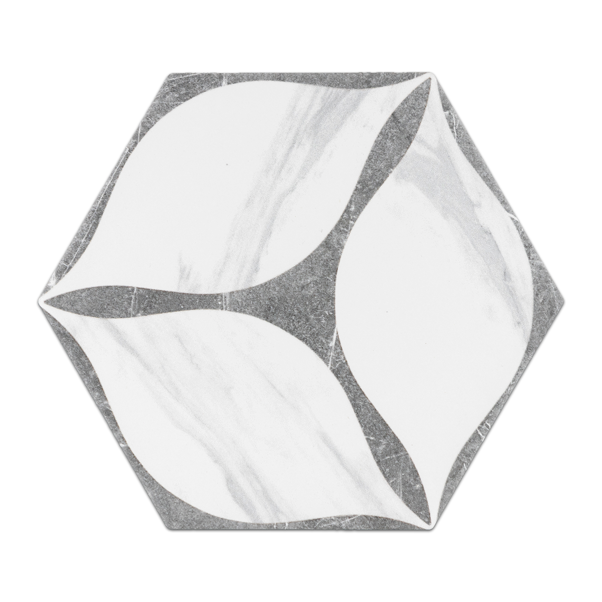 Elon Hexeight Corola Grey Porcelain Hexagon Field Tile 8x9.25x0.375 Matte HP101 Surface Group International