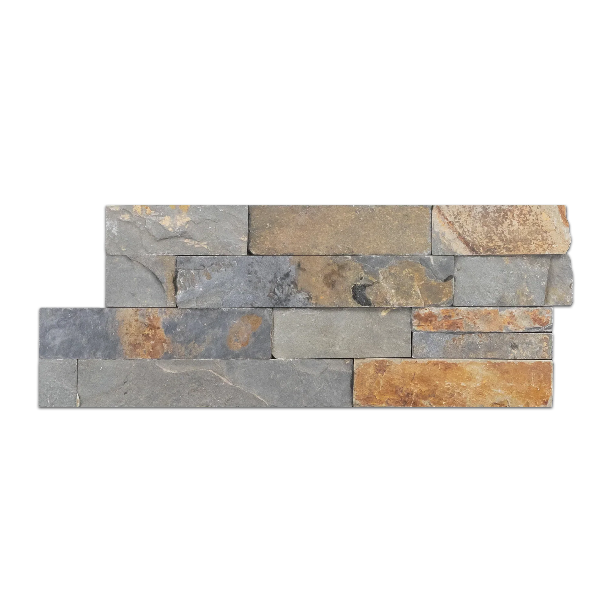Elon Rustic Multicolor Slate Interlocking Veneer Panel Corner Set 6x16 and 6x8 Cleft SV110C Surface Group International Product