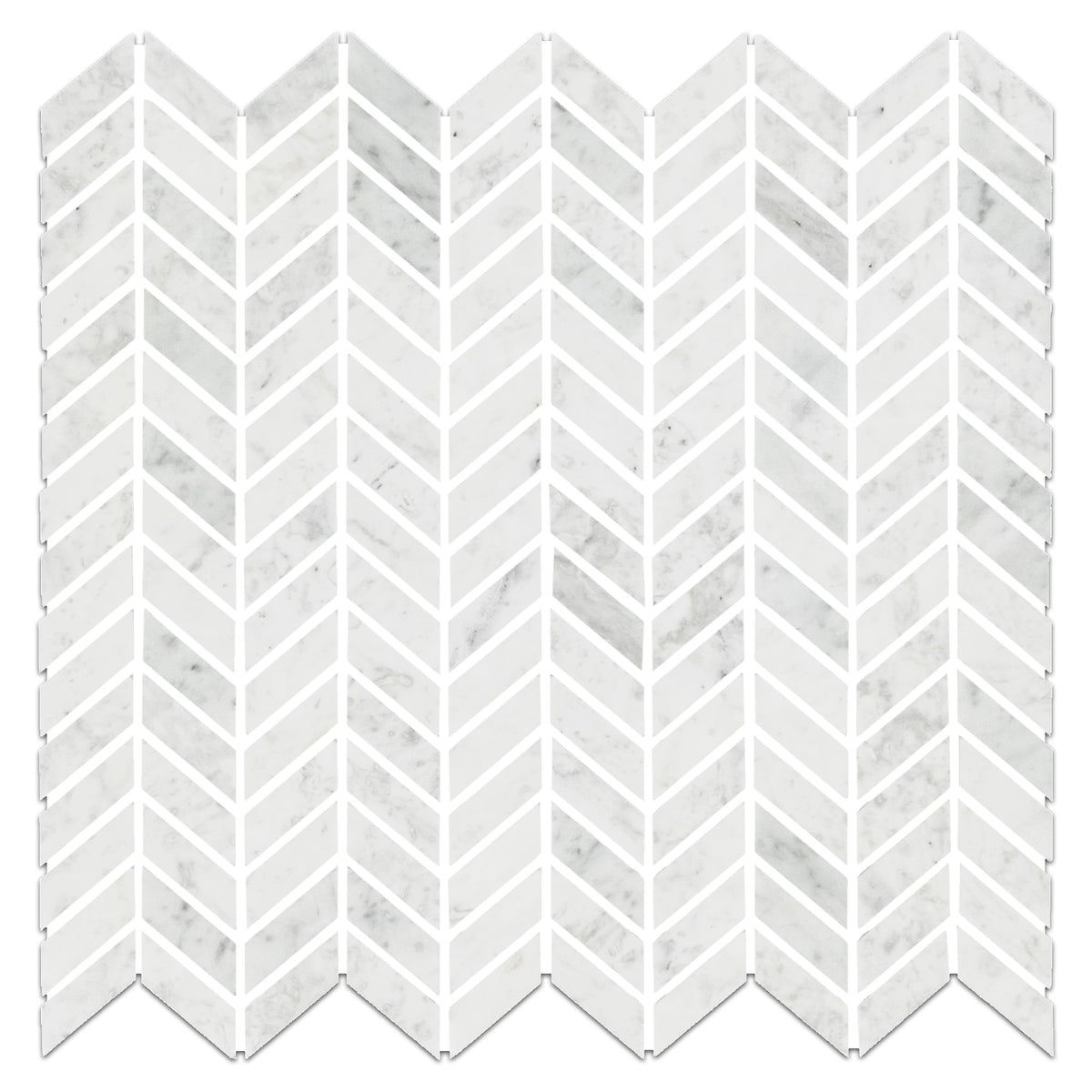 Elon Tile Bianco Carrara Mosaic tile pattern swatch — available at Surface Group