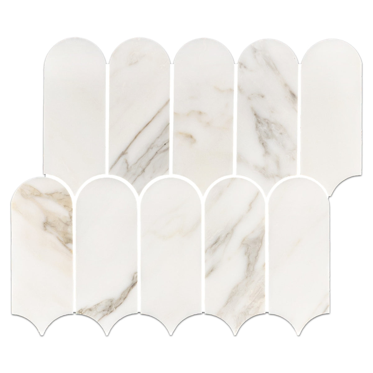 Elon Tile Calacatta Gold Mosaic tile — available at Surface Group