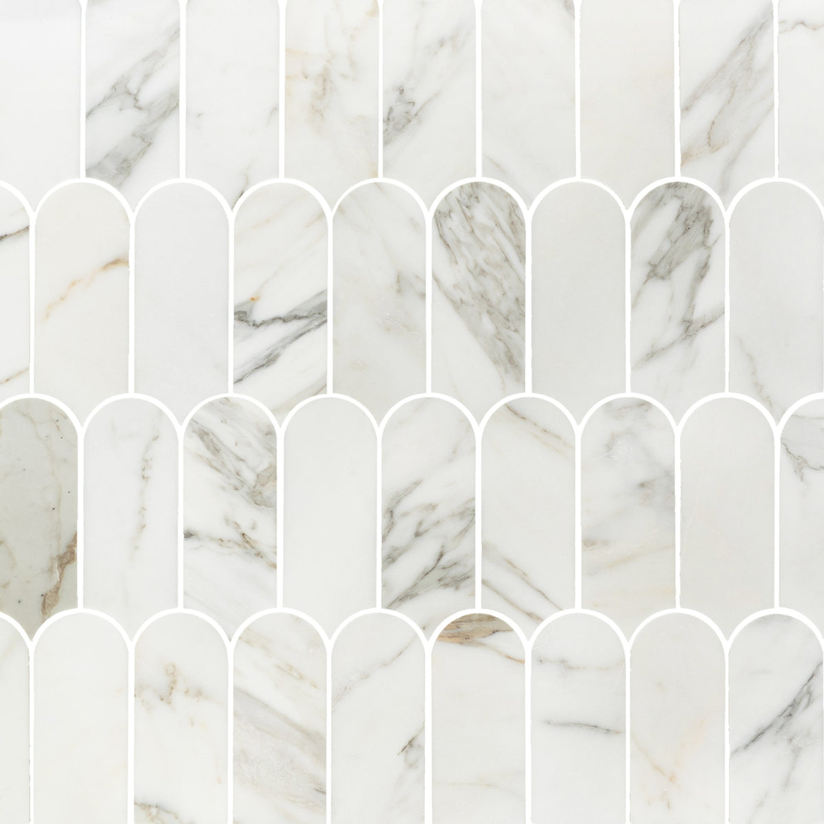 Elon Tile Calacatta Gold Mosaic tile pattern swatch — available at Surface Group