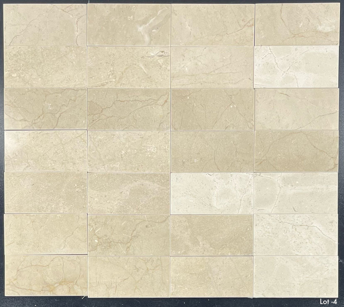 Elon Tile Crema Marfil Field Tile tile pattern swatch — available at Surface Group