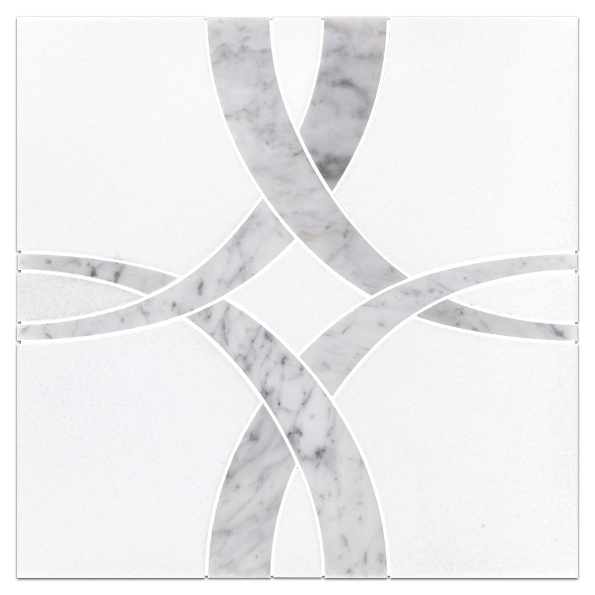 Elon Tile Crystal White tile sample board — available at Surface Group