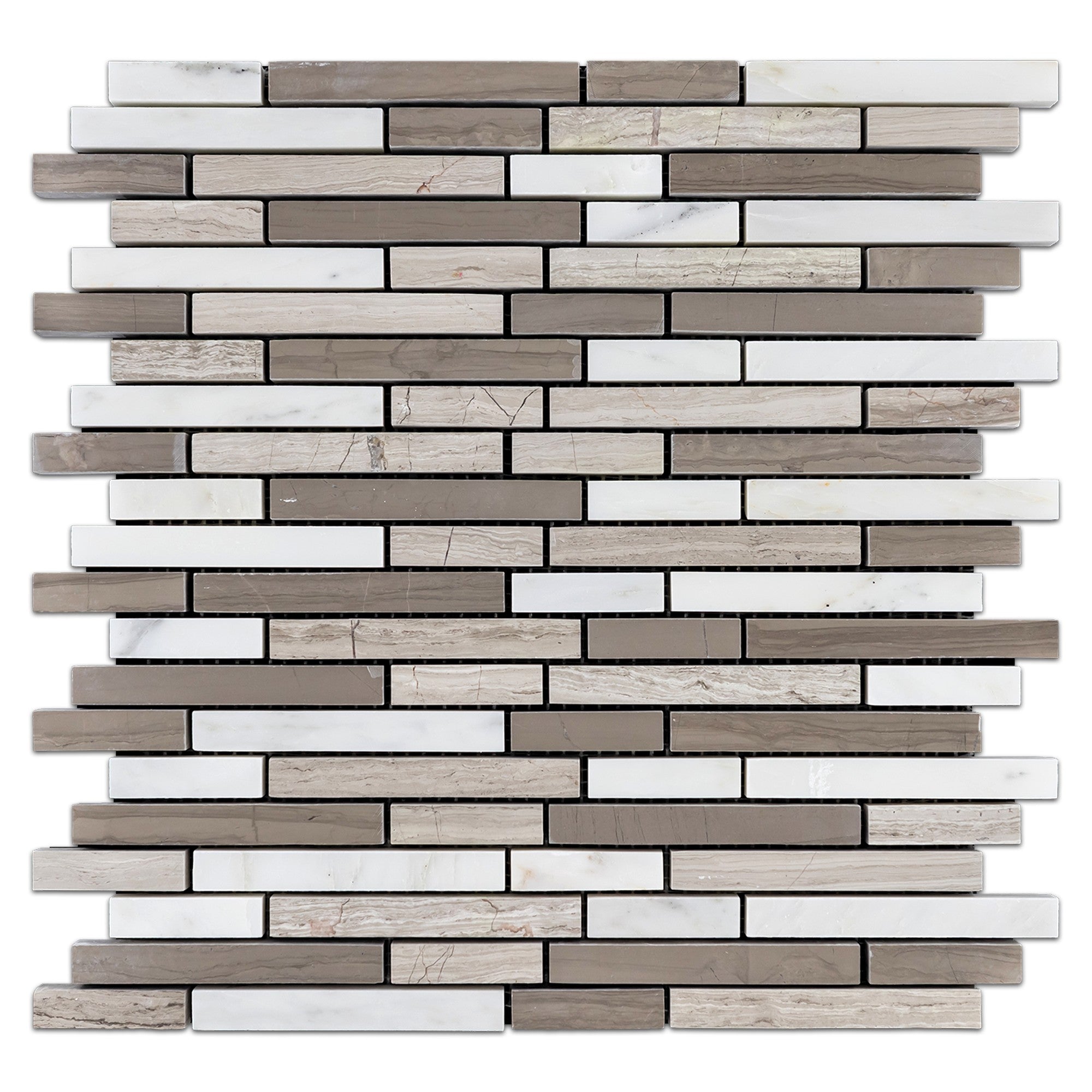 Elon Tile Driftwood Mosaic tile sample swatch card β available at Surface Group