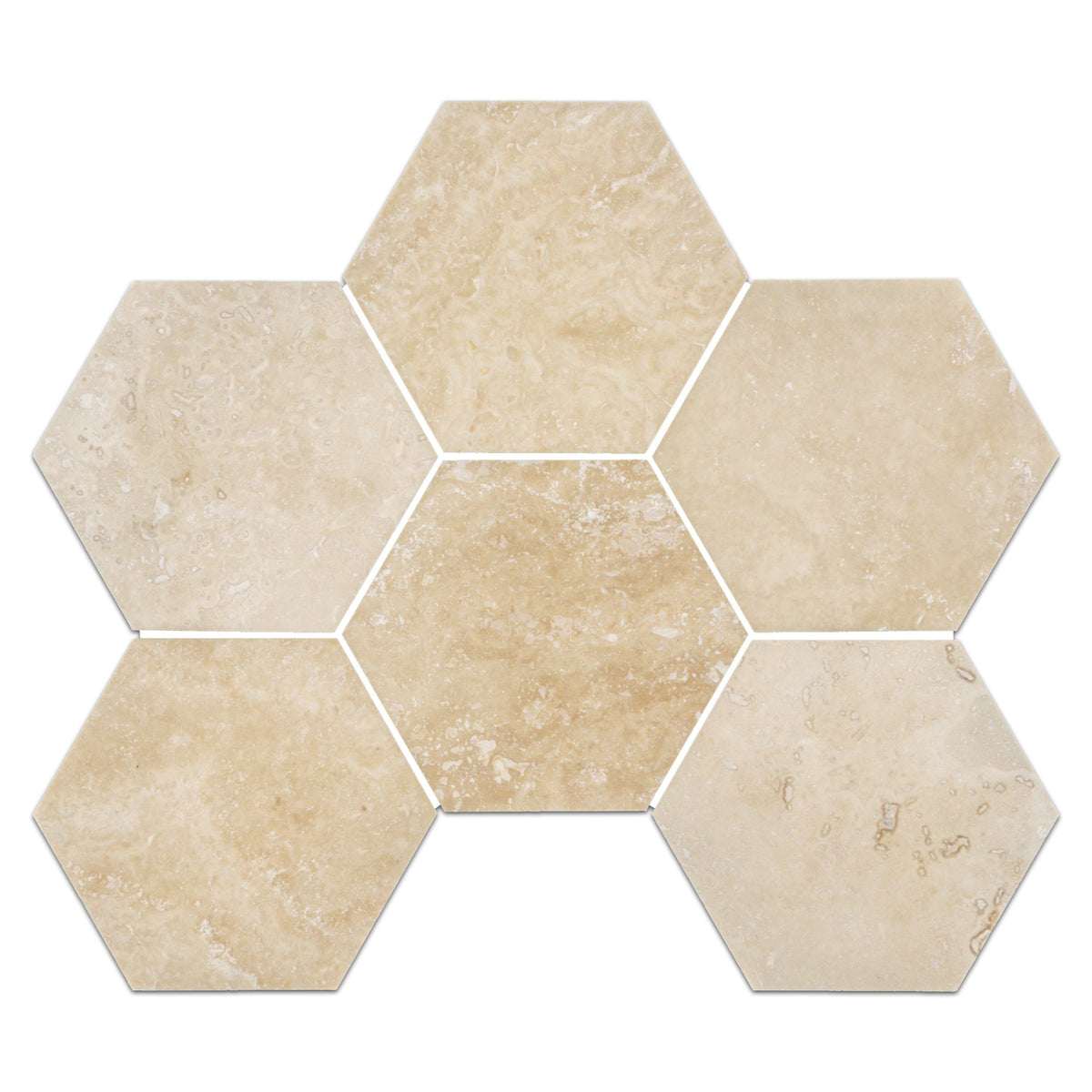 Elon Tile Hexagon tile pattern swatch — available at Surface Group