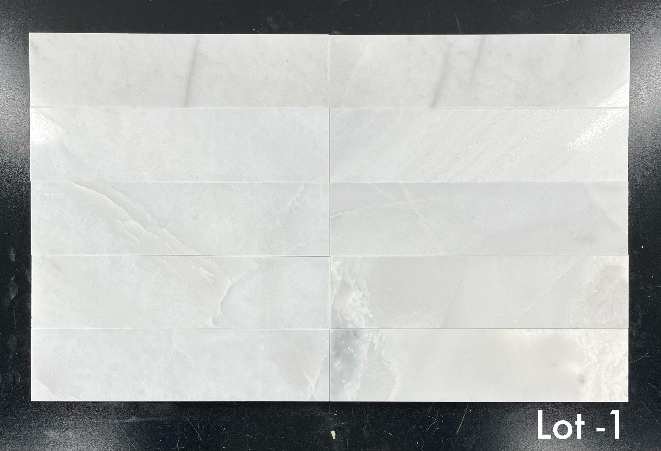 Elon Tile Ice White Field Tile tile pattern swatch — available at Surface Group