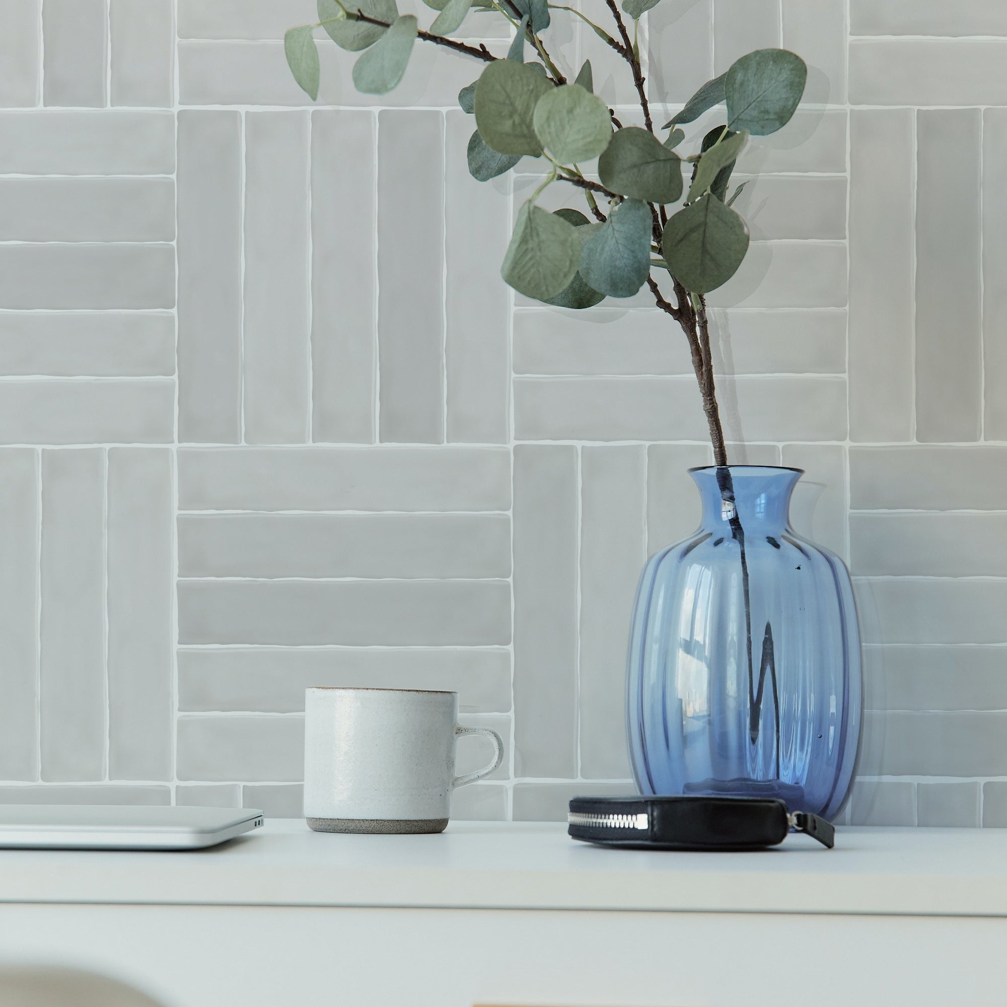 Elon Tile Lagos Grey tile in a room setting — available at Surface Group
