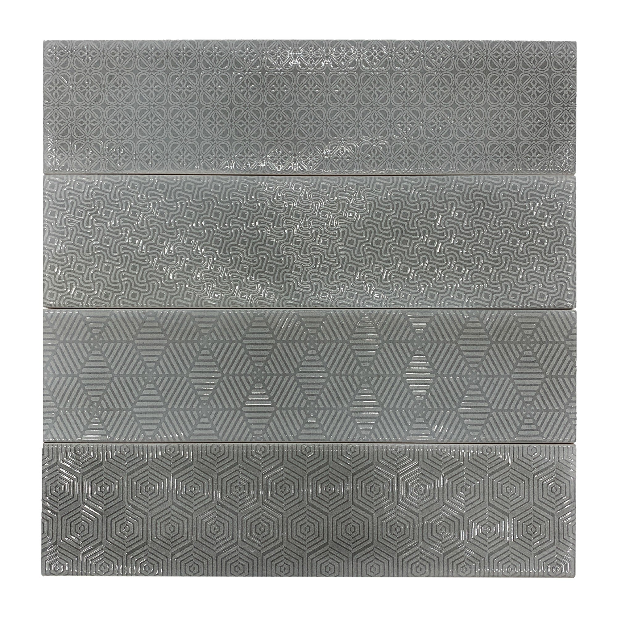 Elon Tile Opal Gray tile pattern swatch — available at Surface Group