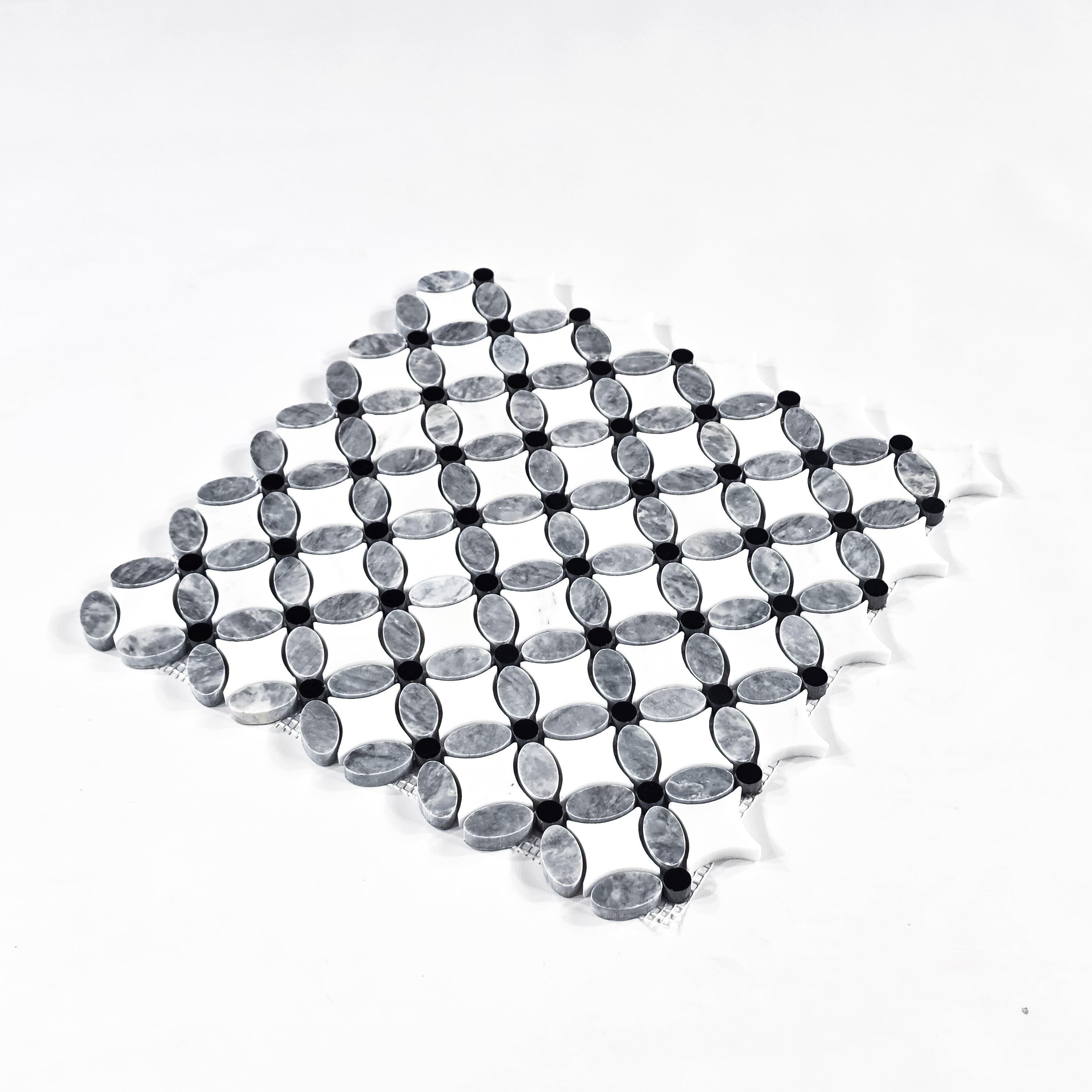 Elon Tile Pacific Gray Mosaic tile close-up view β available at Surface Group