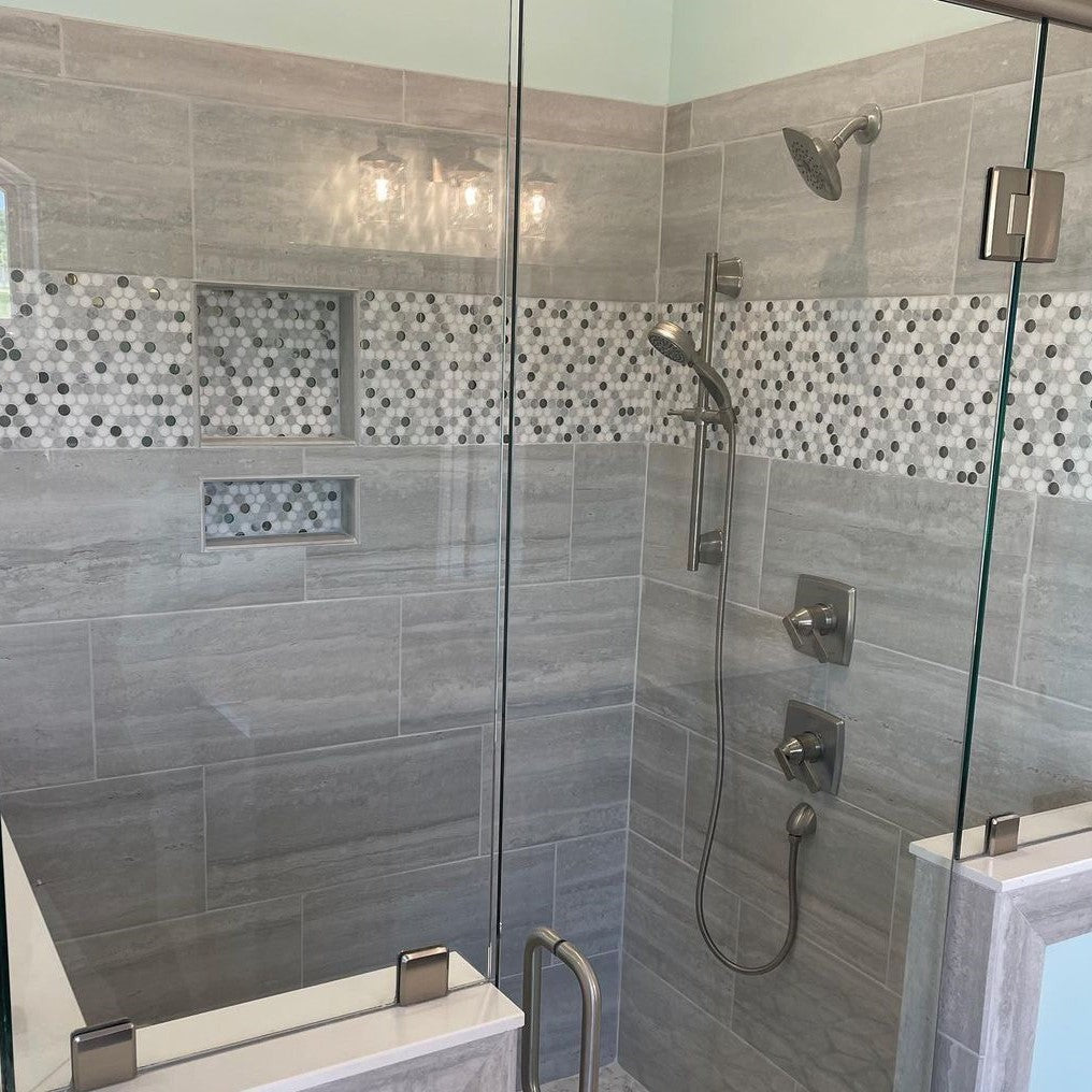 Elon Tile Rounds tile in a room setting — available at Surface Group