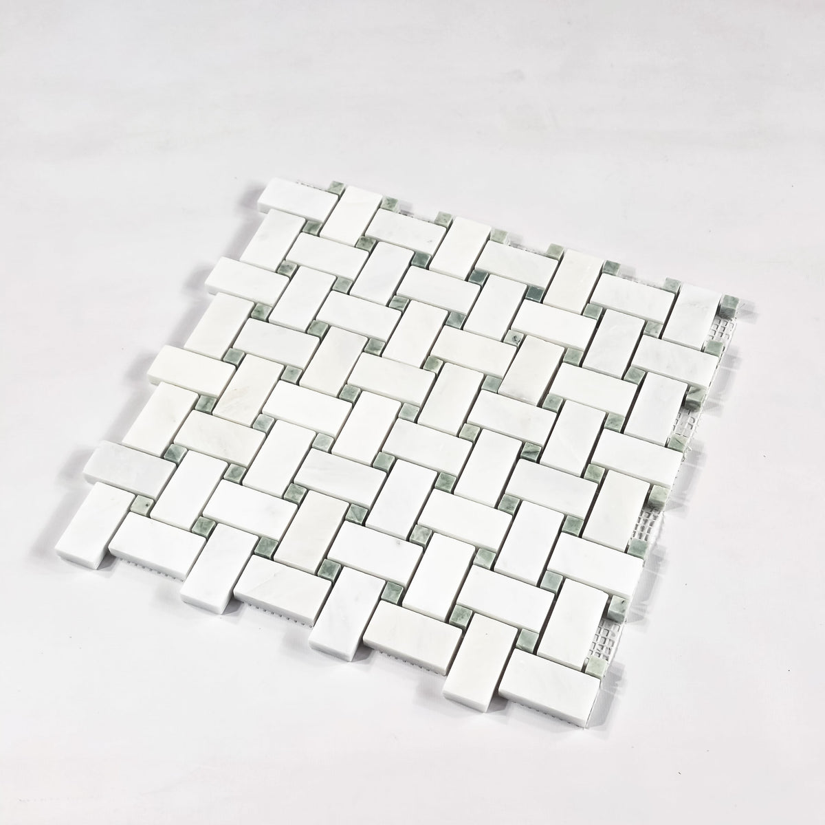 Elon Tile Basketweave tile close-up view β available at Surface Group