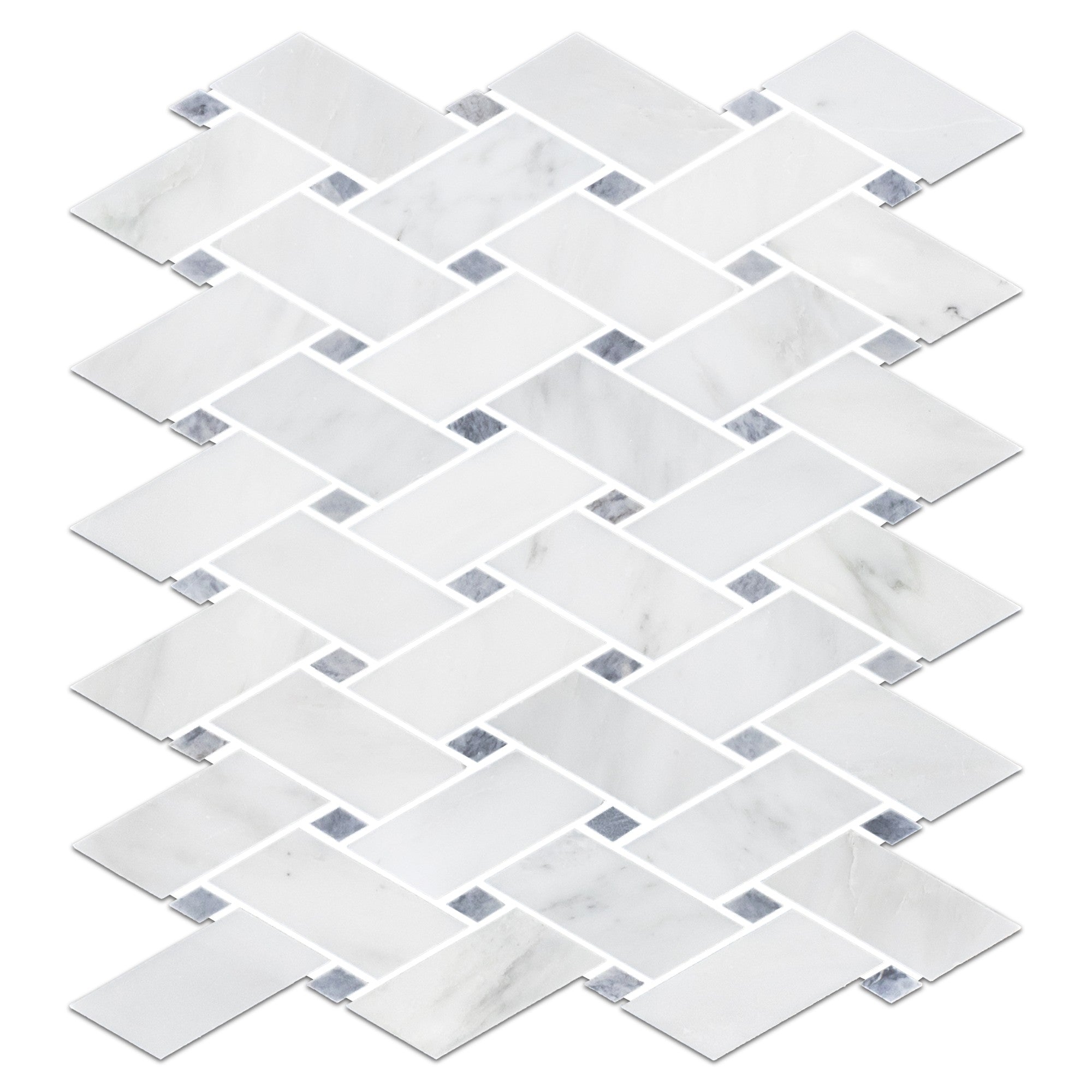 Elon Tile Pearl White Mosaic tile — available at Surface Group