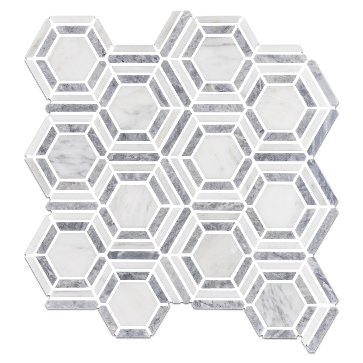 Elon Tile Pearl White Mosaic tile — available at Surface Group