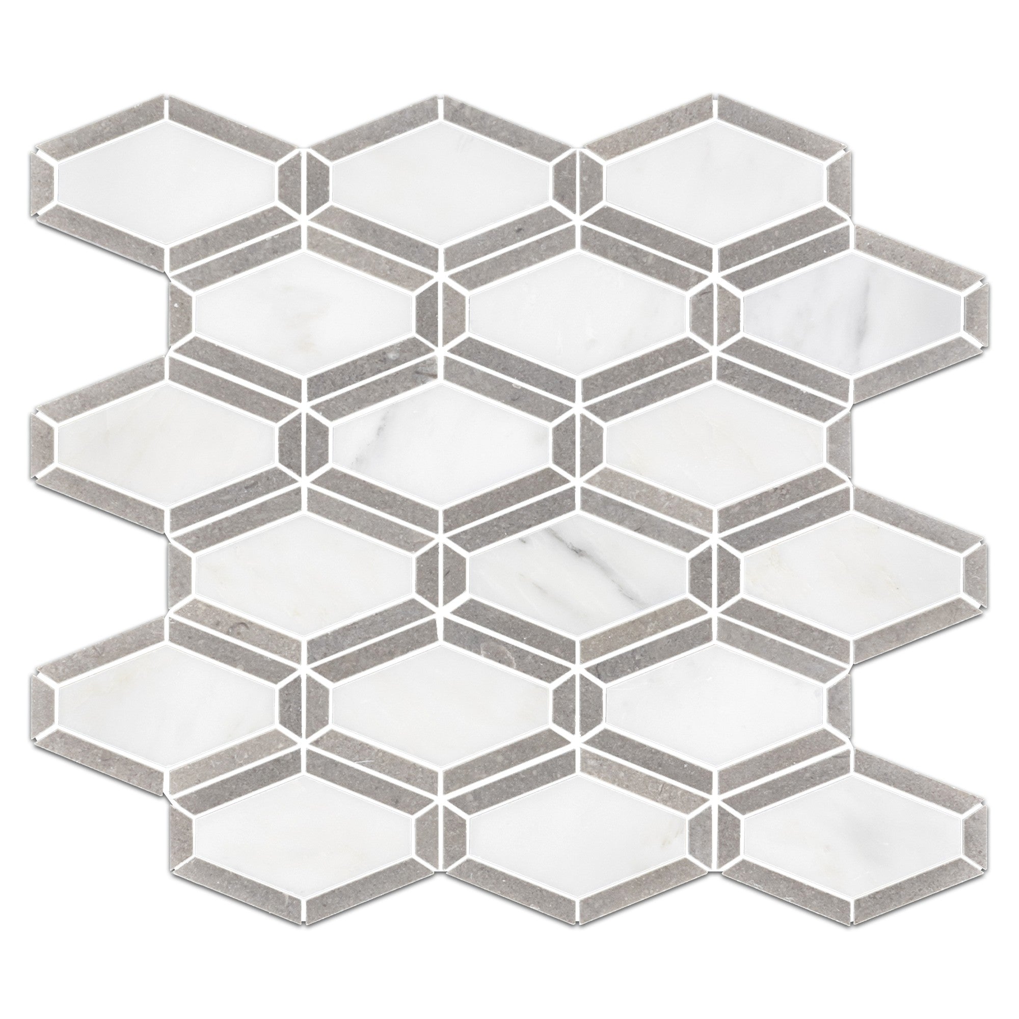Elon Tile Pearl White Mosaic tile — available at Surface Group