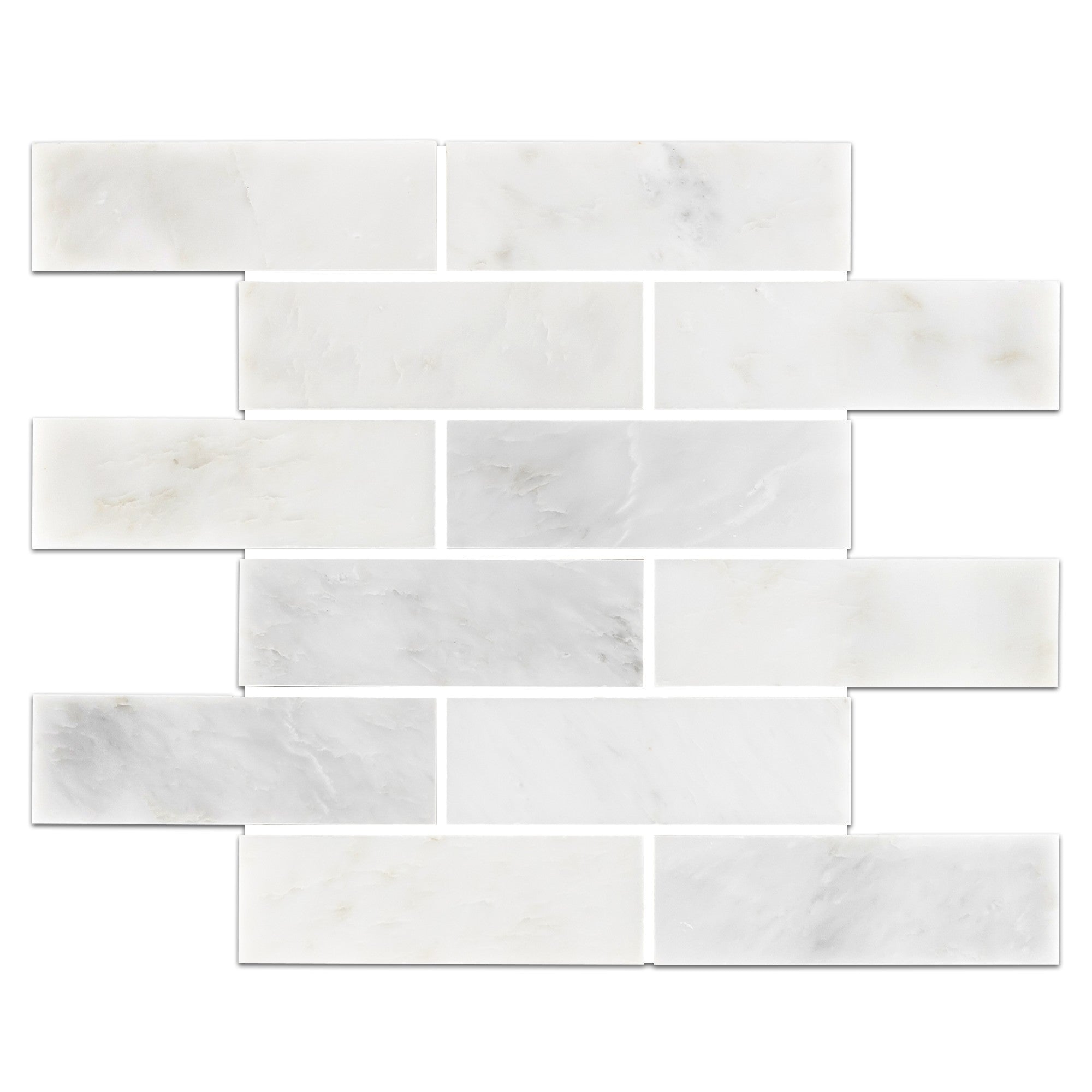 Elon Tile Pearl White Mosaic tile pattern swatch — available at Surface Group