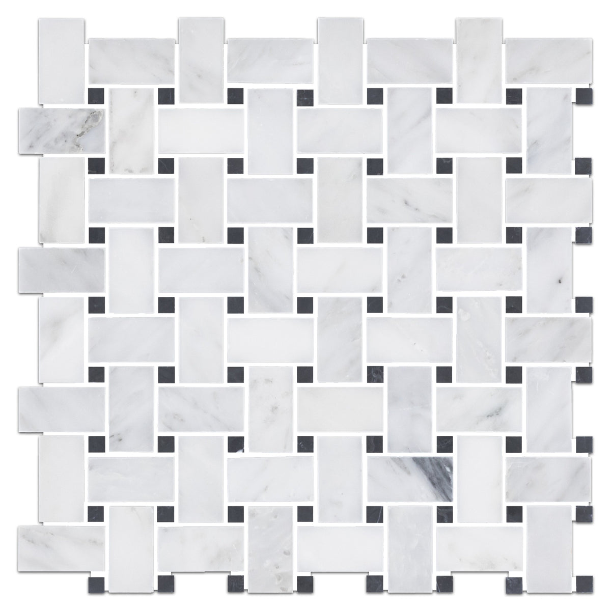 Elon Tile Pearl White Mosaic tile — available at Surface Group