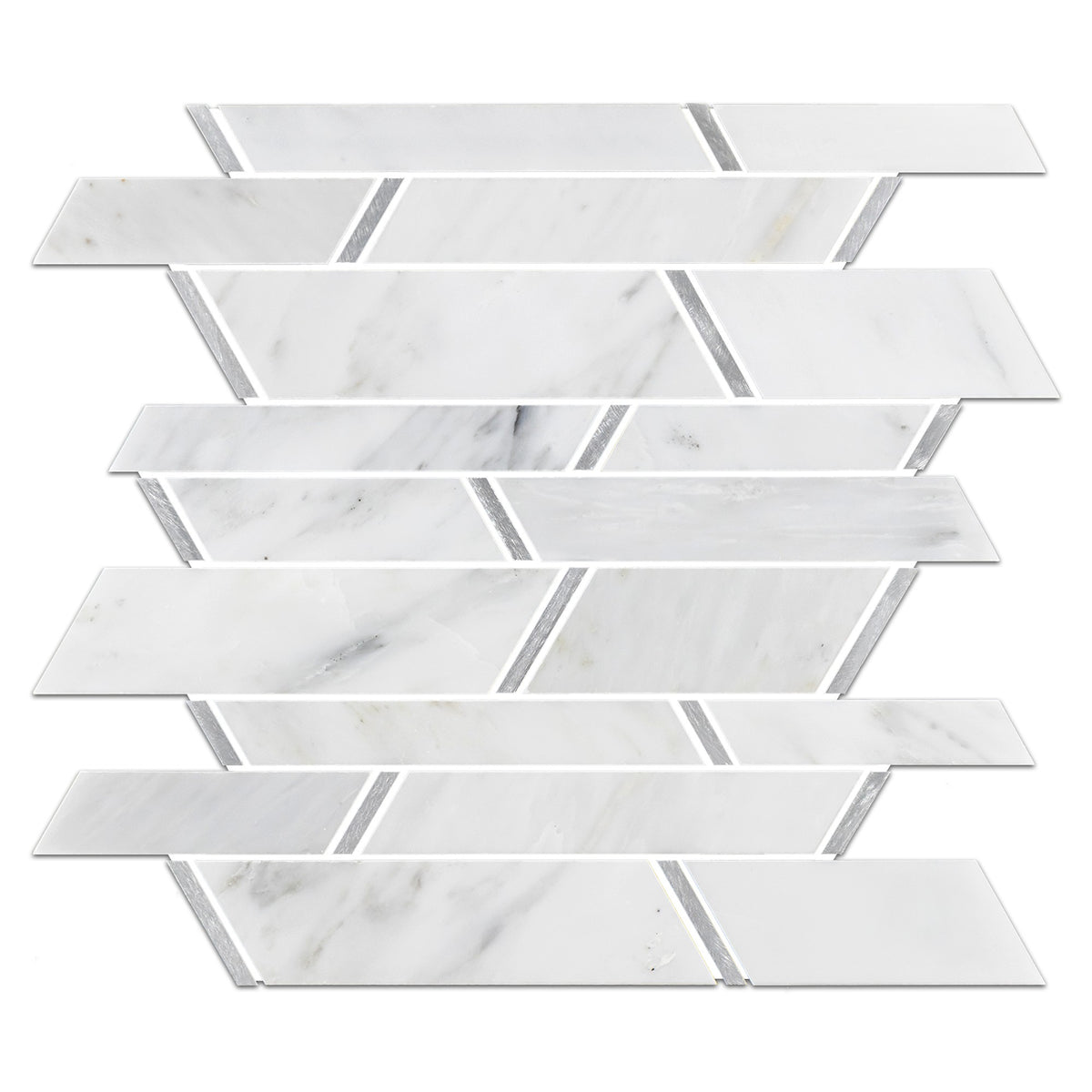 Elon Tile Pearl White Mosaic tile — available at Surface Group