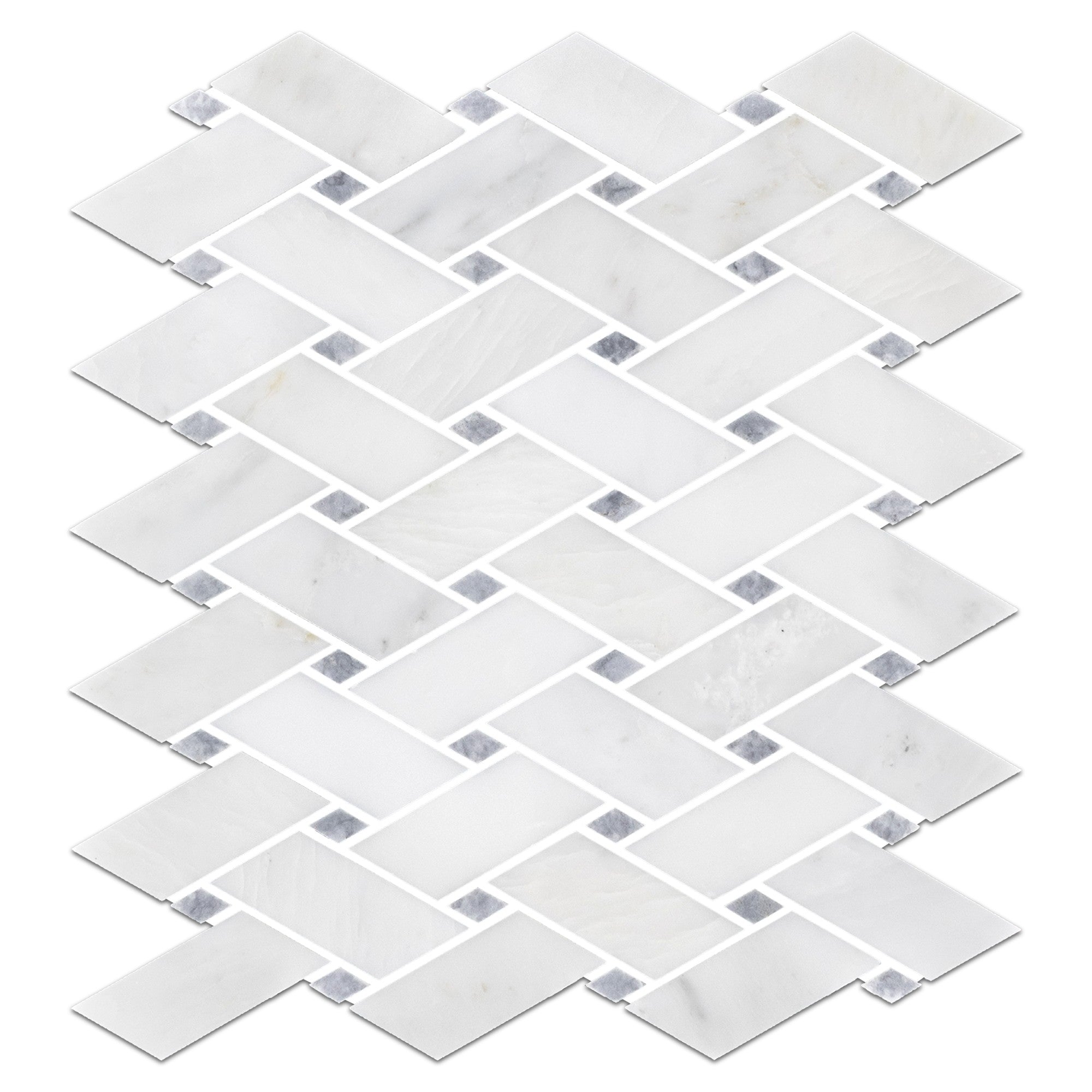 Elon Tile Pearl White Mosaic tile — available at Surface Group