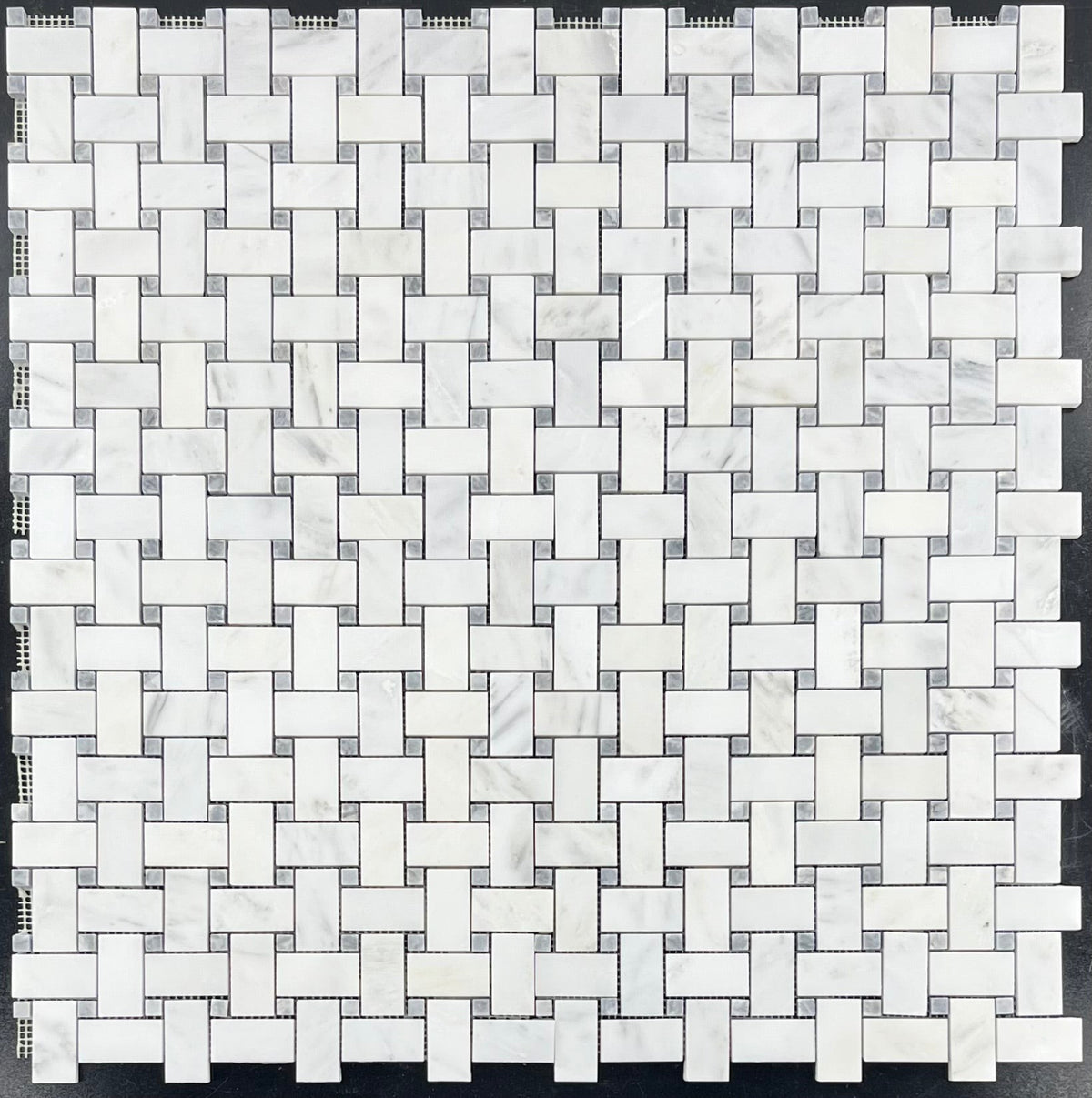 Elon Tile Pearl White Mosaic tile pattern swatch — available at Surface Group