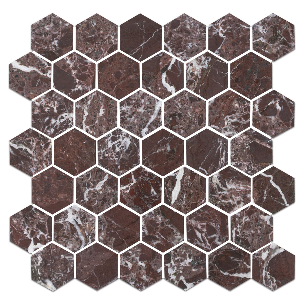 Elon Tile Rosso Levanto Mosaic tile — available at Surface Group
