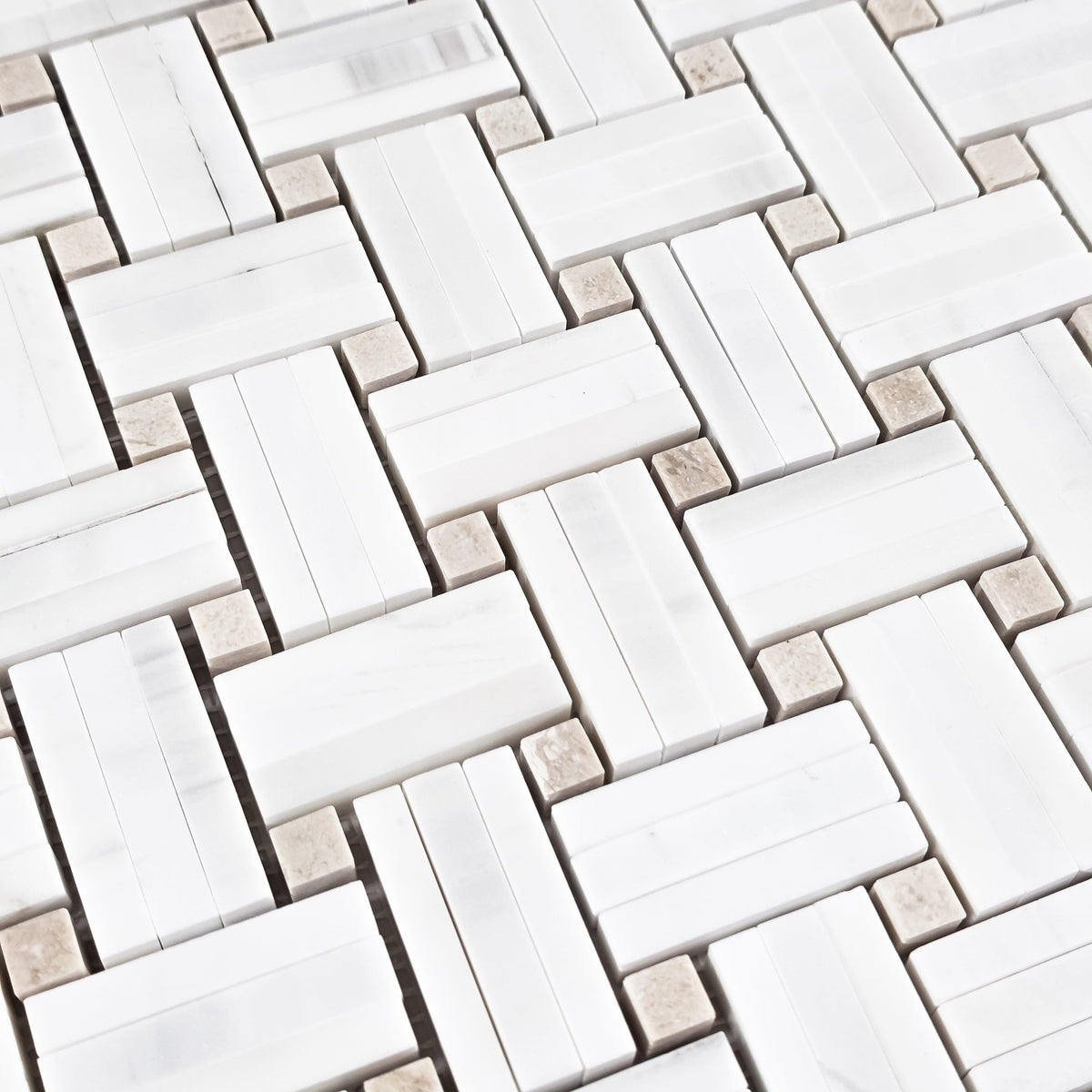 Elon Tile Tri-Weave tile arrangement — available at Surface Group
