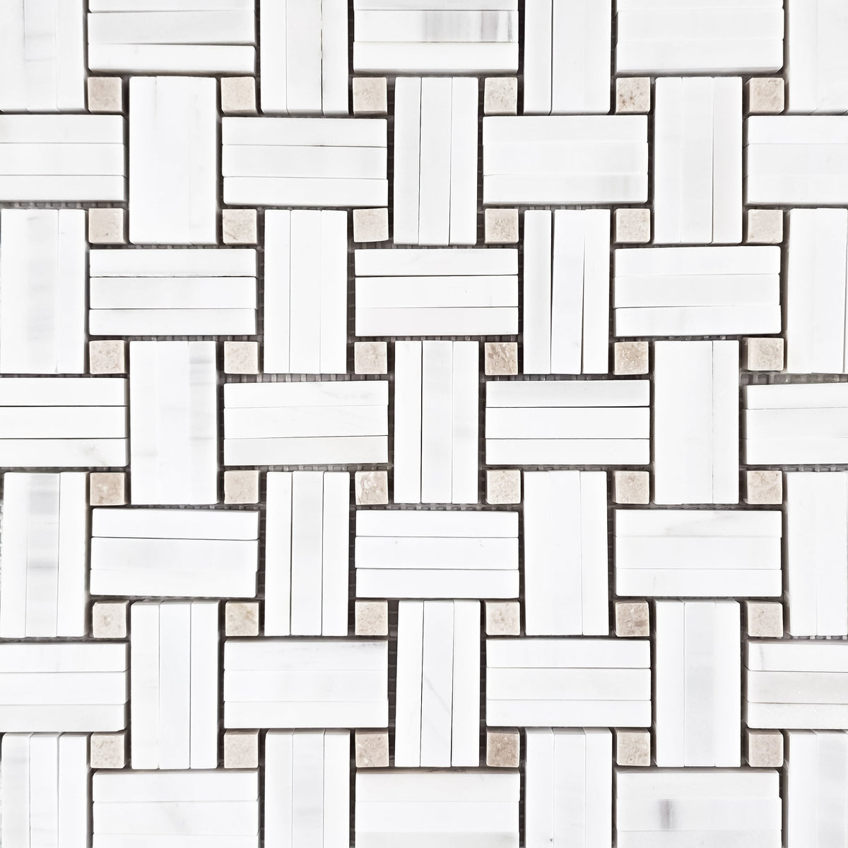Elon Tile Tri-Weave tile pattern swatch — available at Surface Group