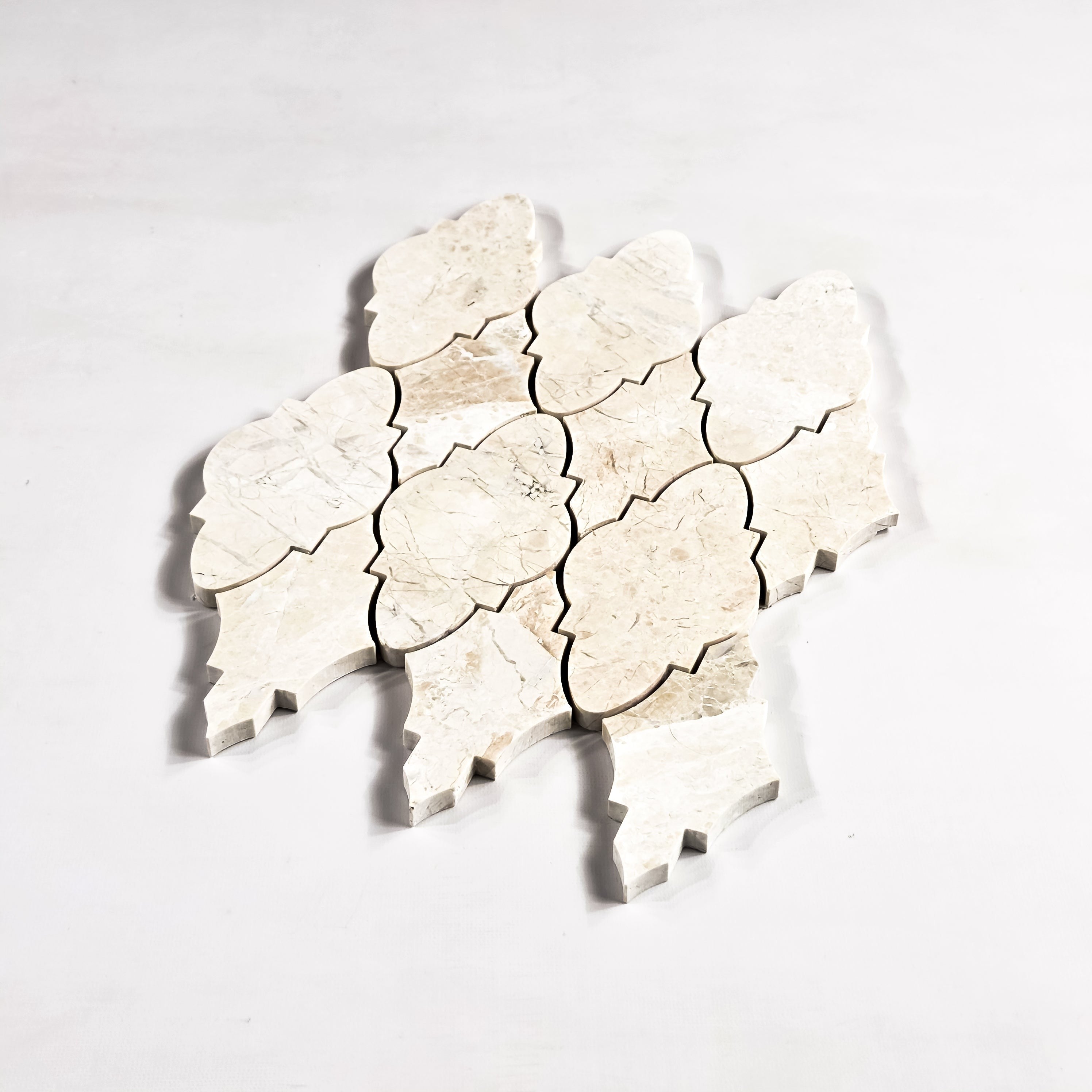 Elon Tile Vanilla Royale Mosaic tile close-up view — available at Surface Group