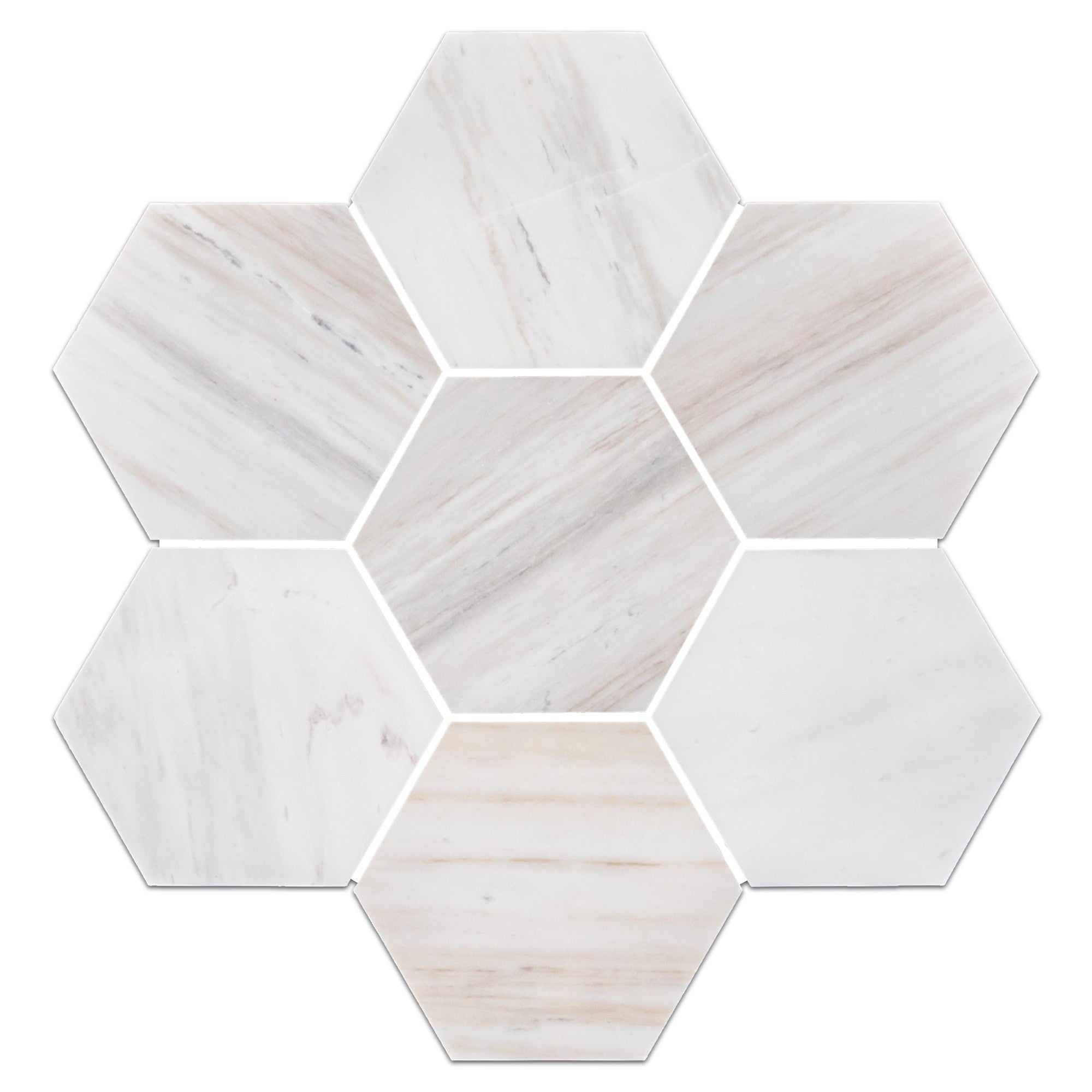 Elon Tile Hexagon tile pattern swatch — available at Surface Group