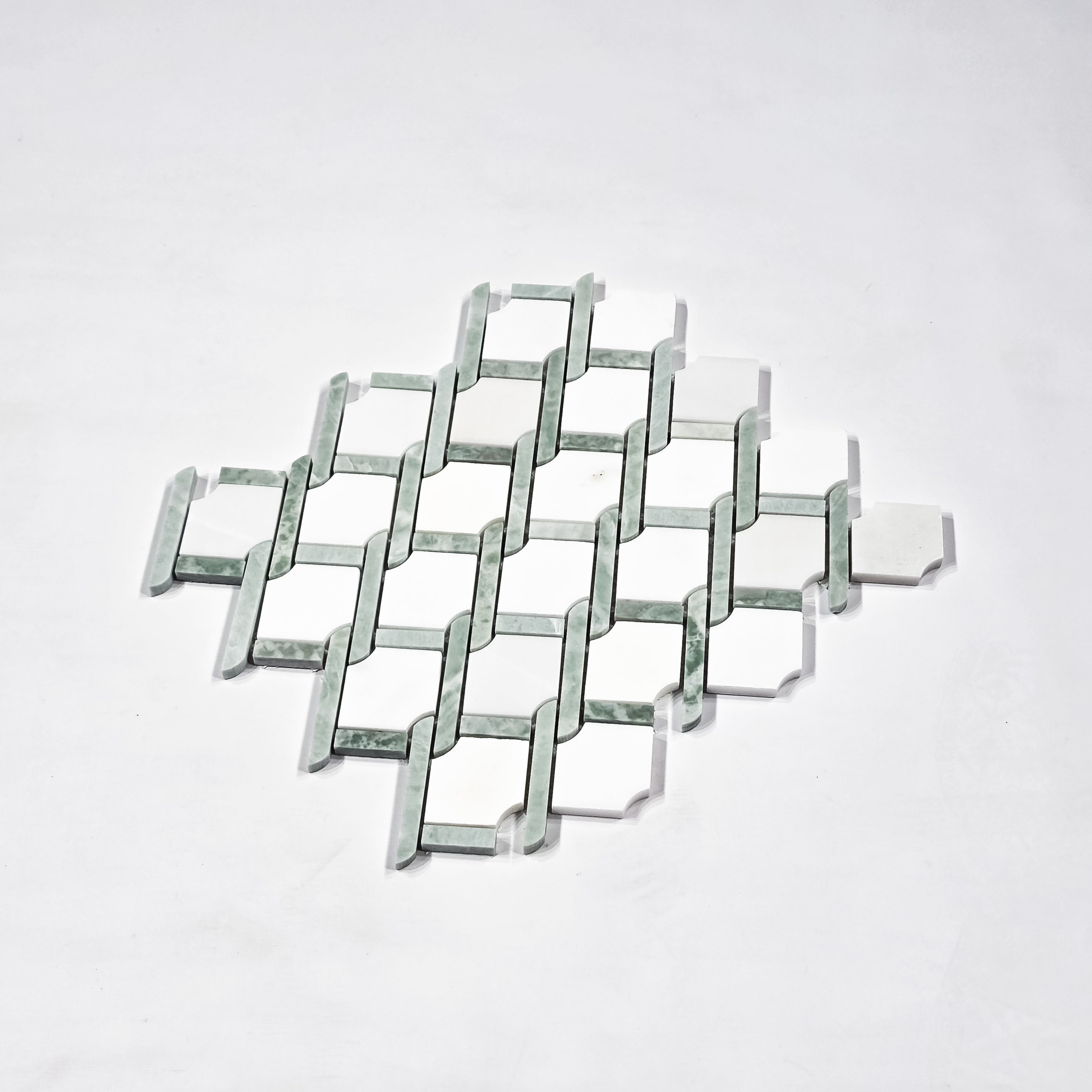 Elon Tile White Absolute tile close-up view β available at Surface Group