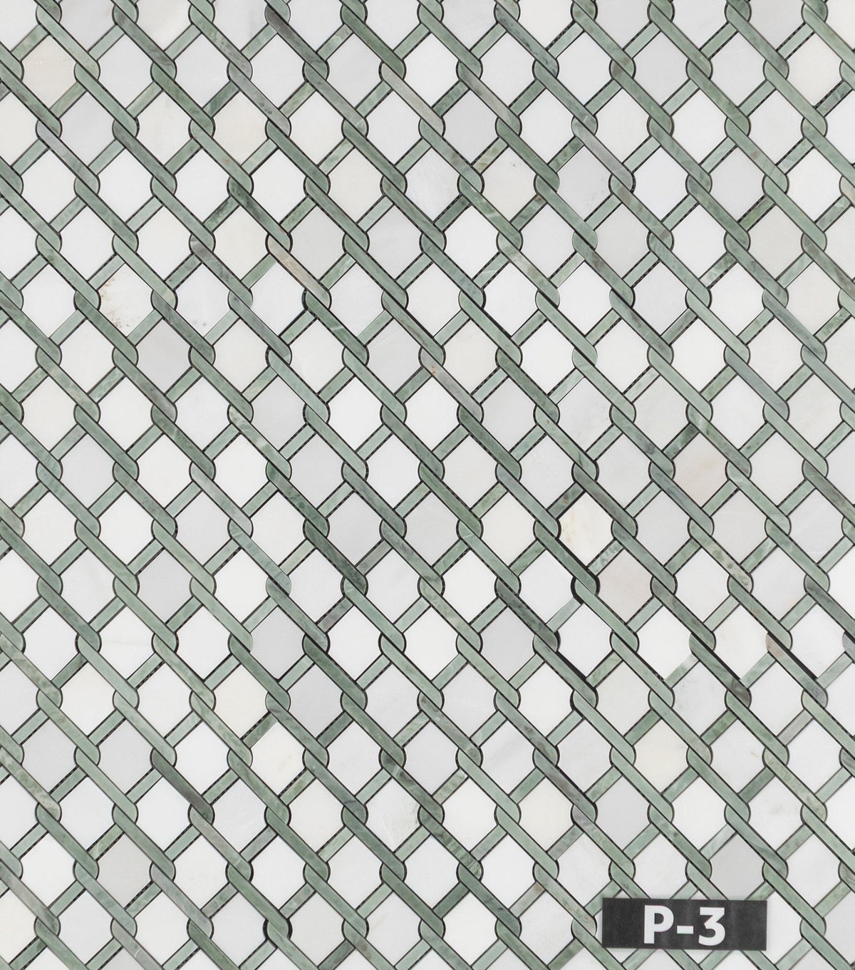 Elon Tile White Absolute tile pattern swatch — available at Surface Group
