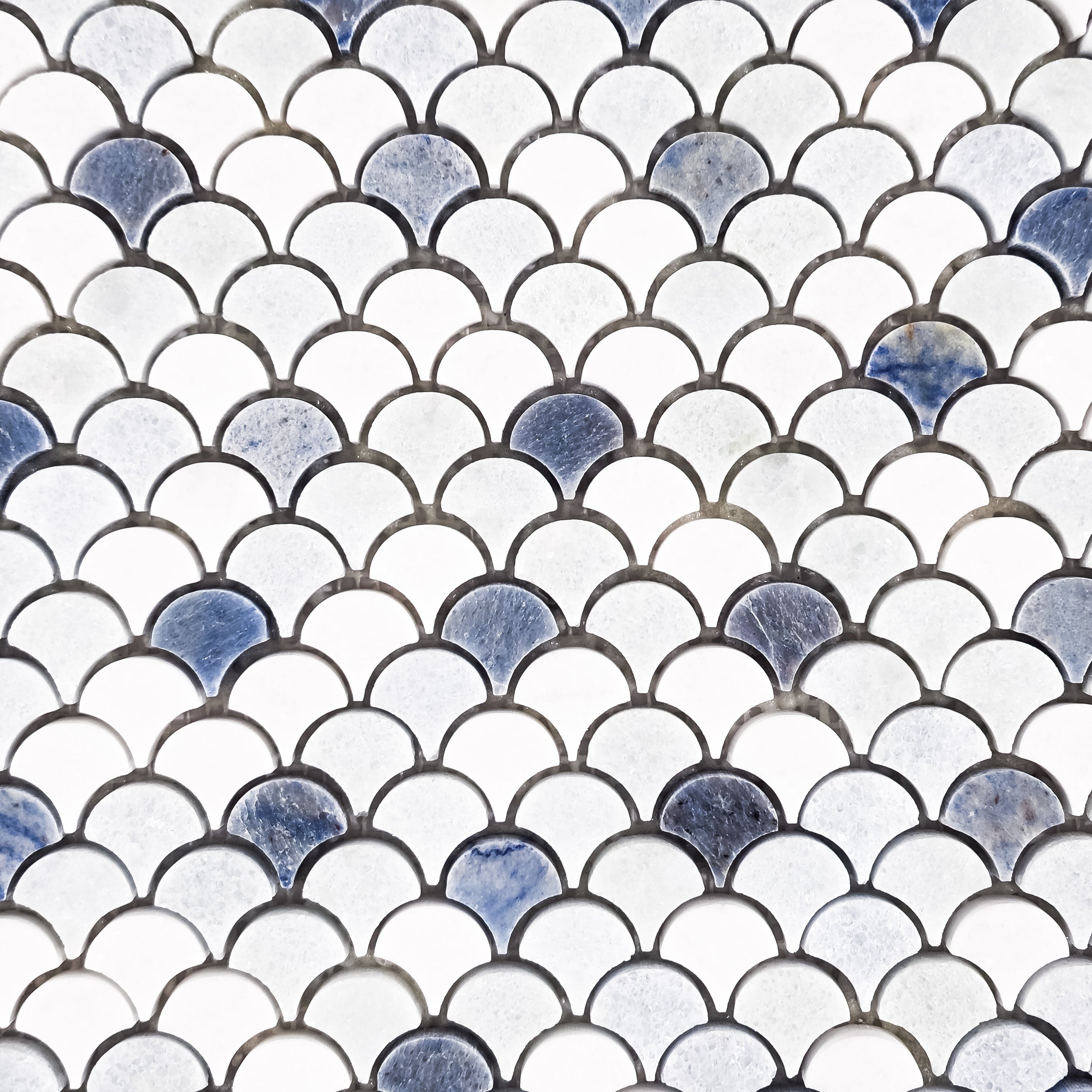 Elon Tile White Thassos Mosaic tile pattern swatch — available at Surface Group