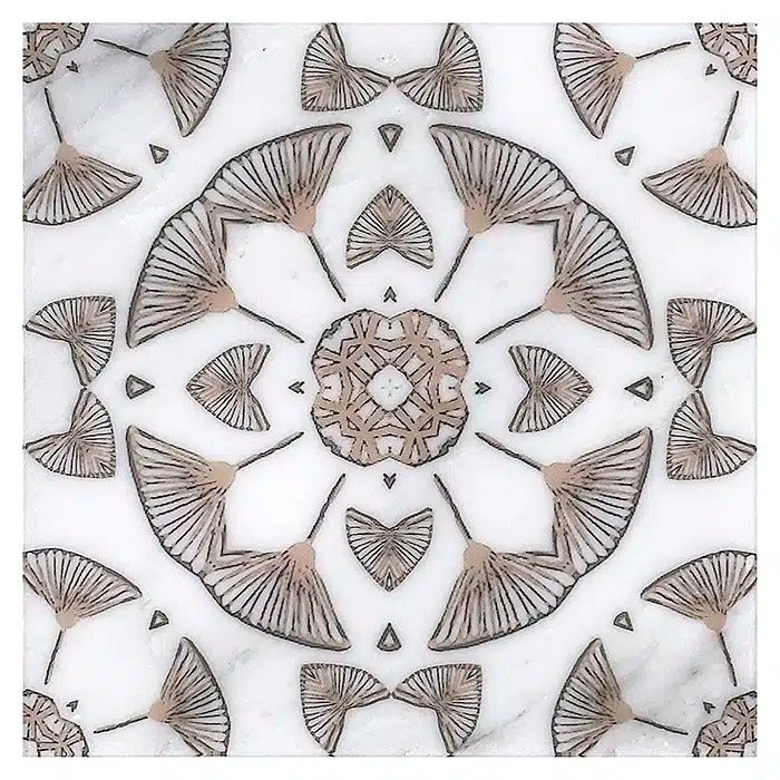 emery blush carrara blanco natural marble deco tile 6x6 surface group stone impressions