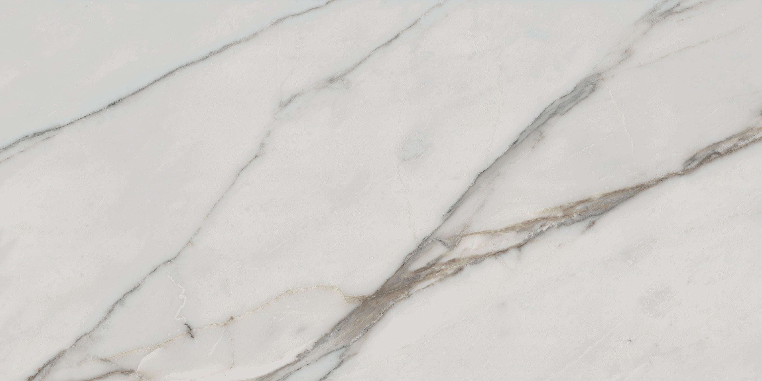 CHARME Calacatta Gold porcelain field tile, top-down product view, 12"×24"×11/32" size. Premium porcelain for floors and walls.