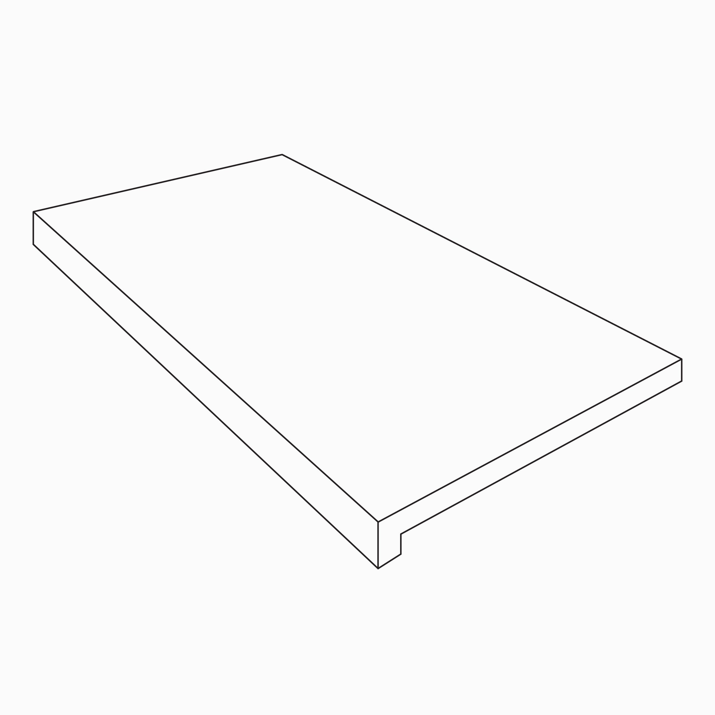 PLUS ONE: Greige L-Shaped Coping (12"x24"x20-mm | grip)
