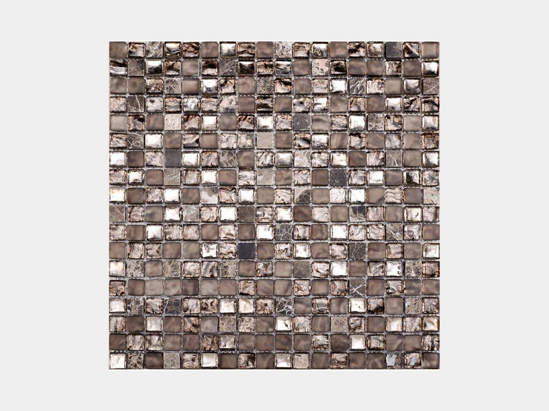 Treasures Bronze Emperador Square Mosaic (12x12 | matt-gloss)
