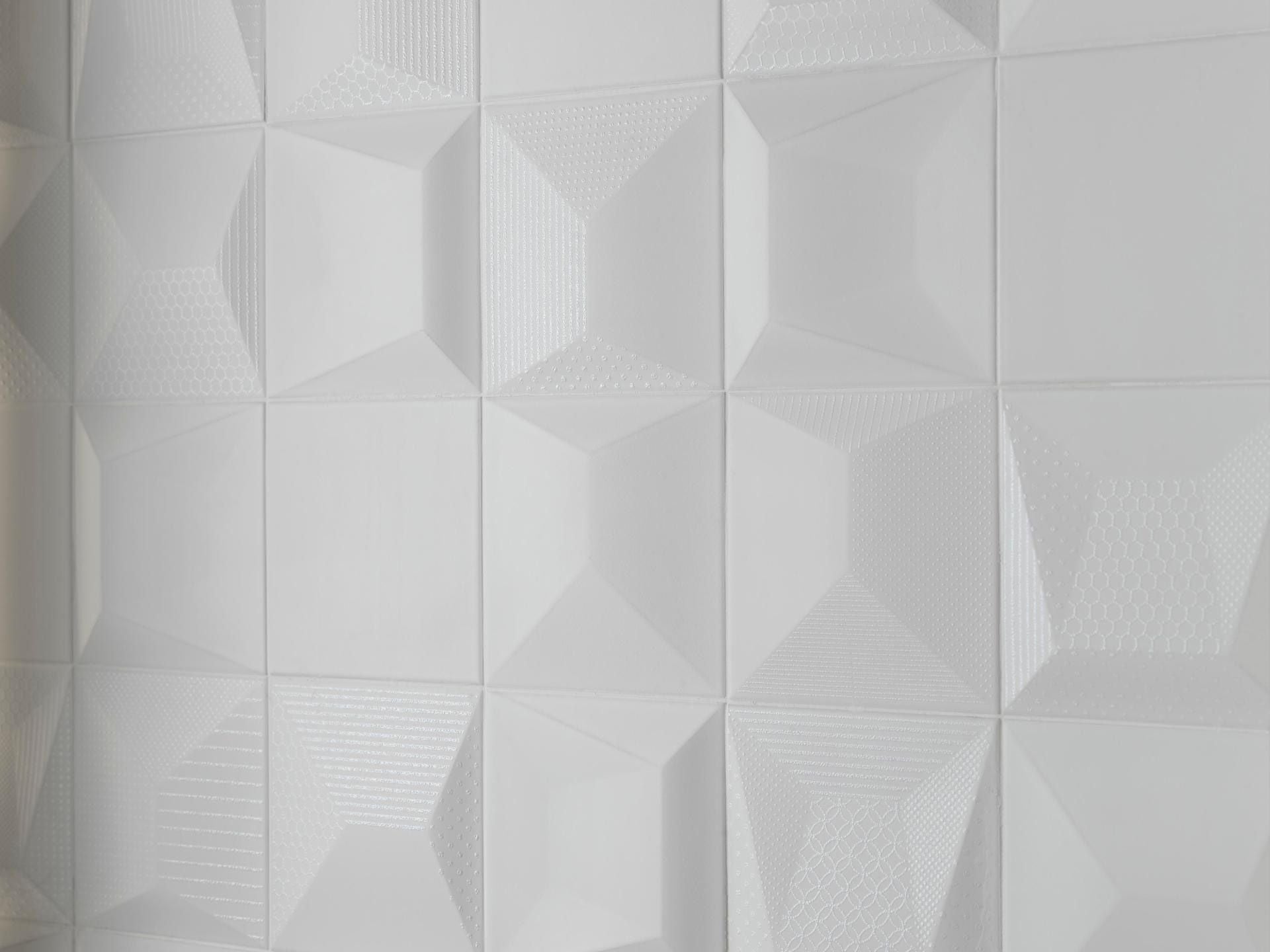 Cosmos White Deco S4 Wall Tile (6x6x18-mm | matt)