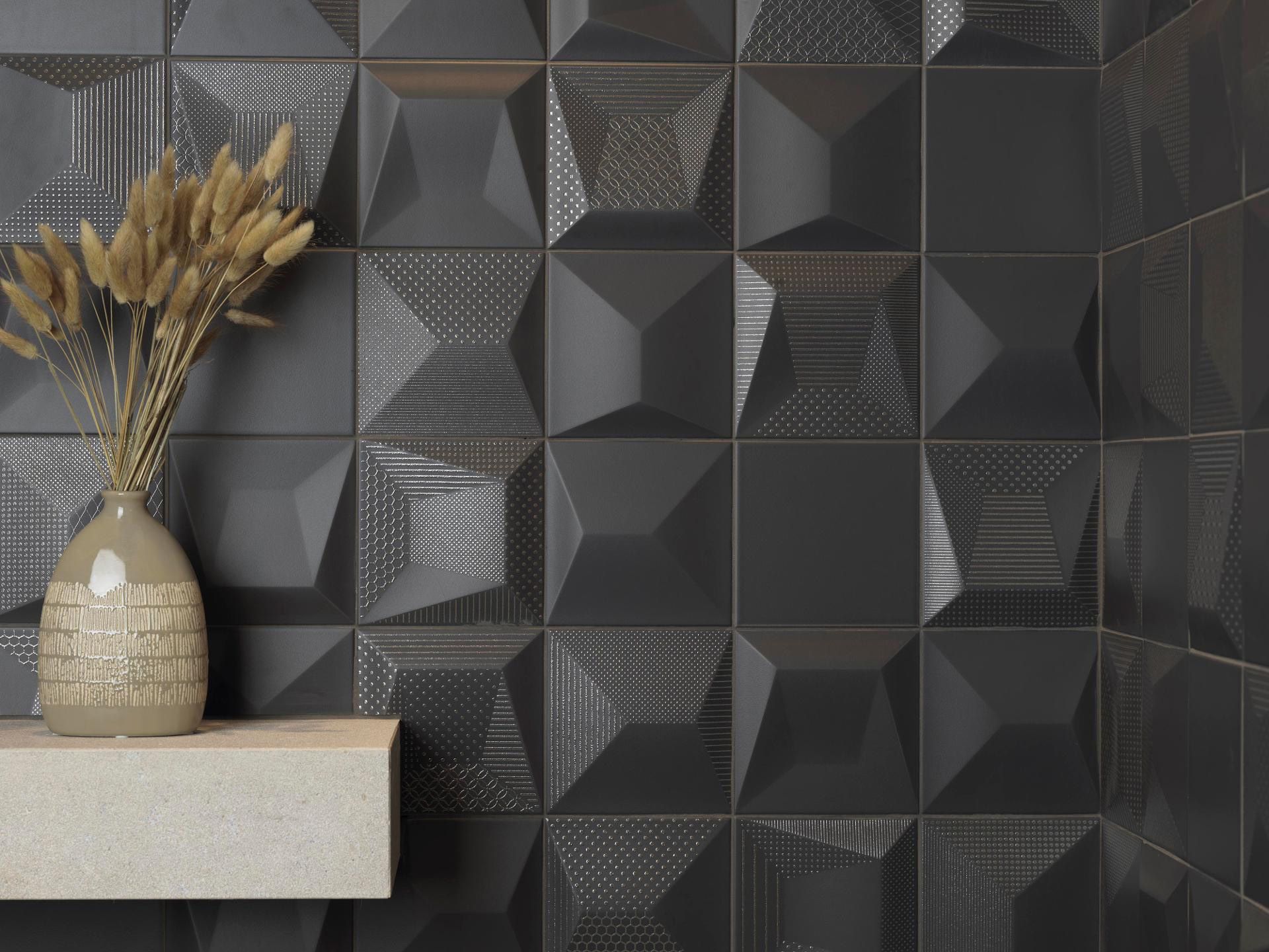Cosmos Black S1 Wall Tile (6x6x8.5-mm | matt)