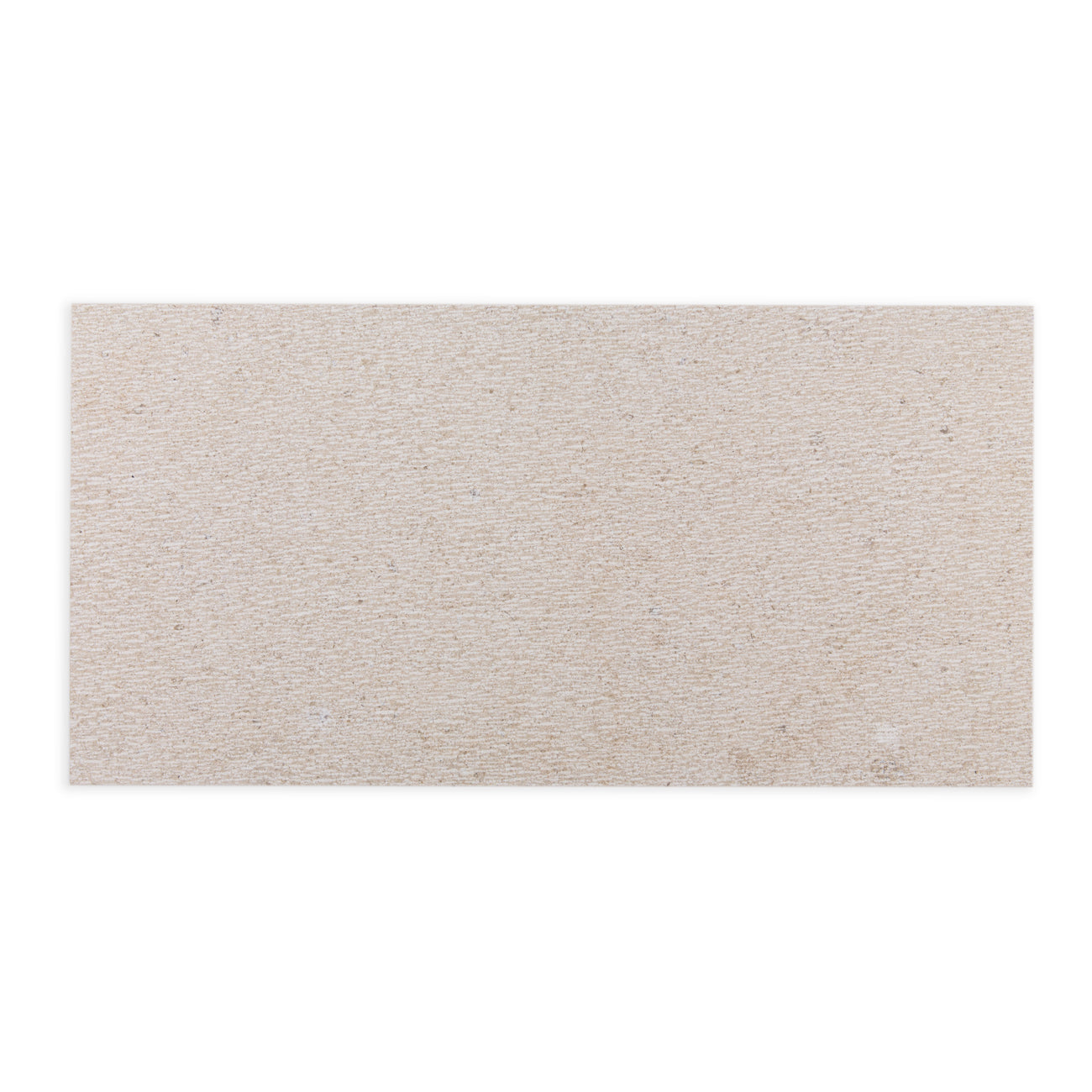 Fonjone Gascogne Beige Limestone Field Tile by Haussmann - 12"x24"x3/8" rectangle tile with linen finish and straight edge
