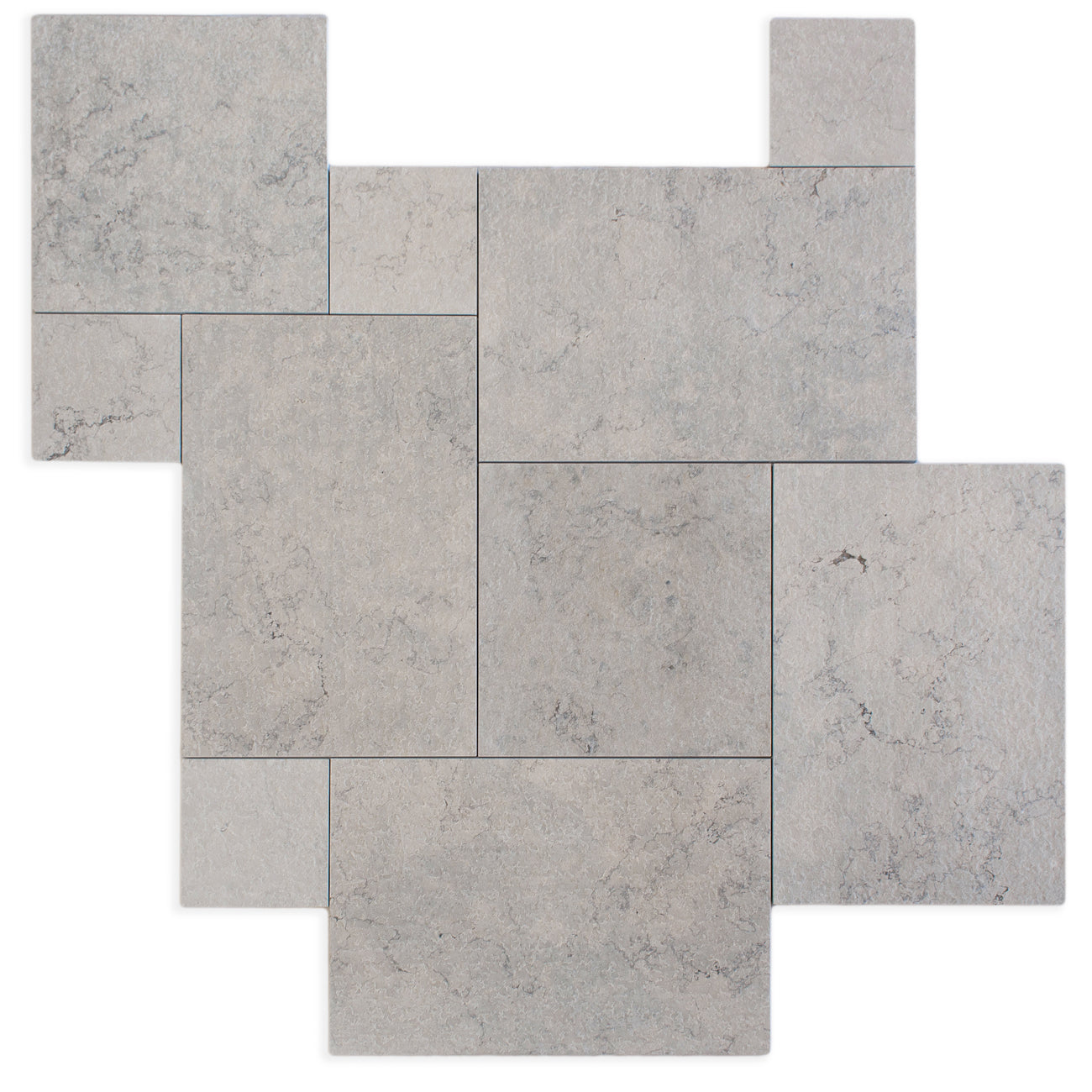 Haussmann Natural Stone London Grey limestone pattern with flamed finish, versatile for modern and traditional settings.