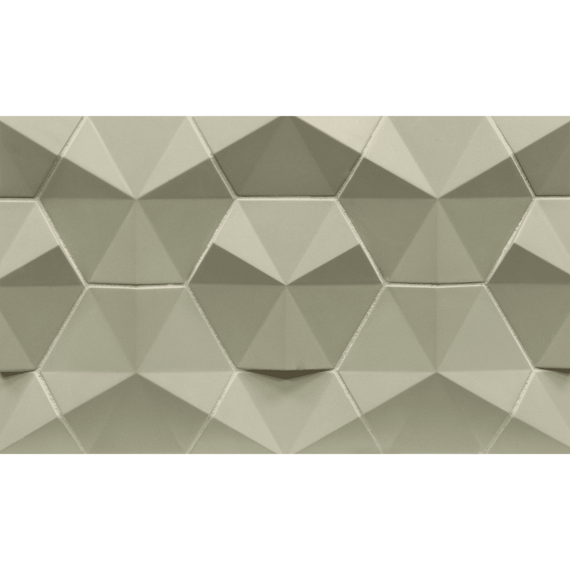 CONTOURS: Green Tea Fanfare Hexagon Field Tile (4" | matte)