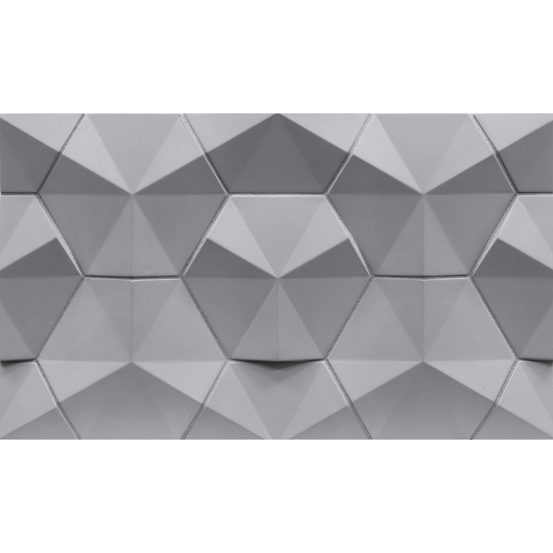 CONTOURS: Steel Fanfare Hexagon Field Tile (4" | matte)