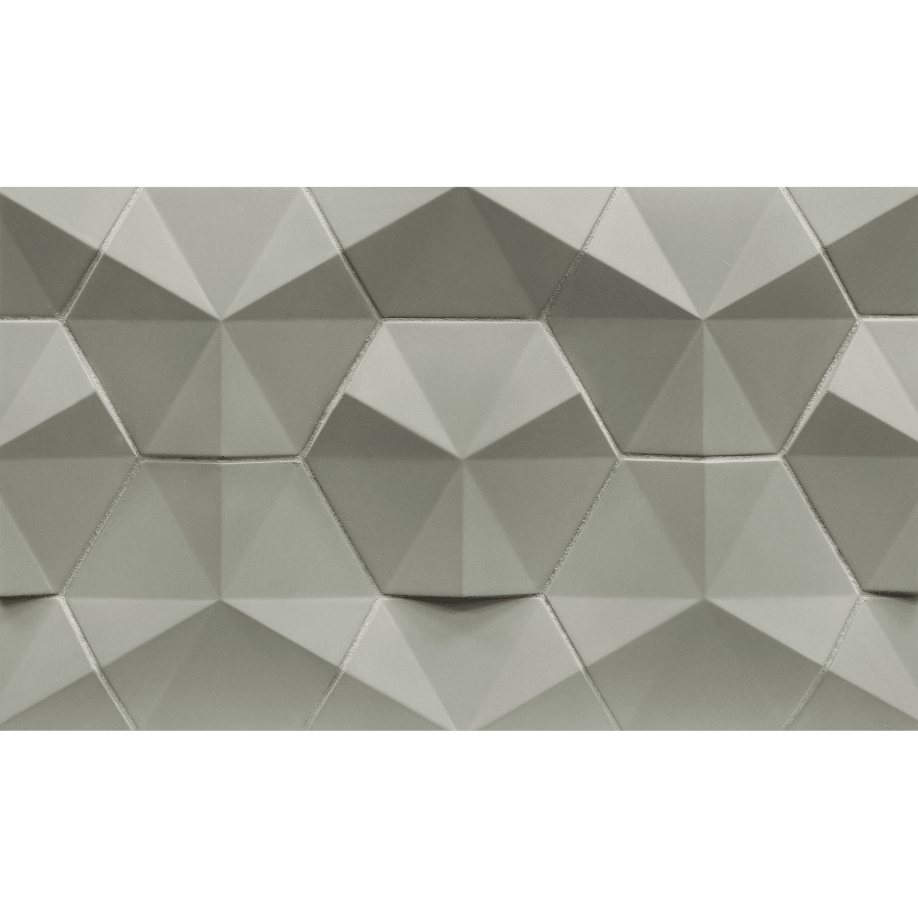 CONTOURS: Stoneware Fanfare Hexagon Field Tile (4" | matte)