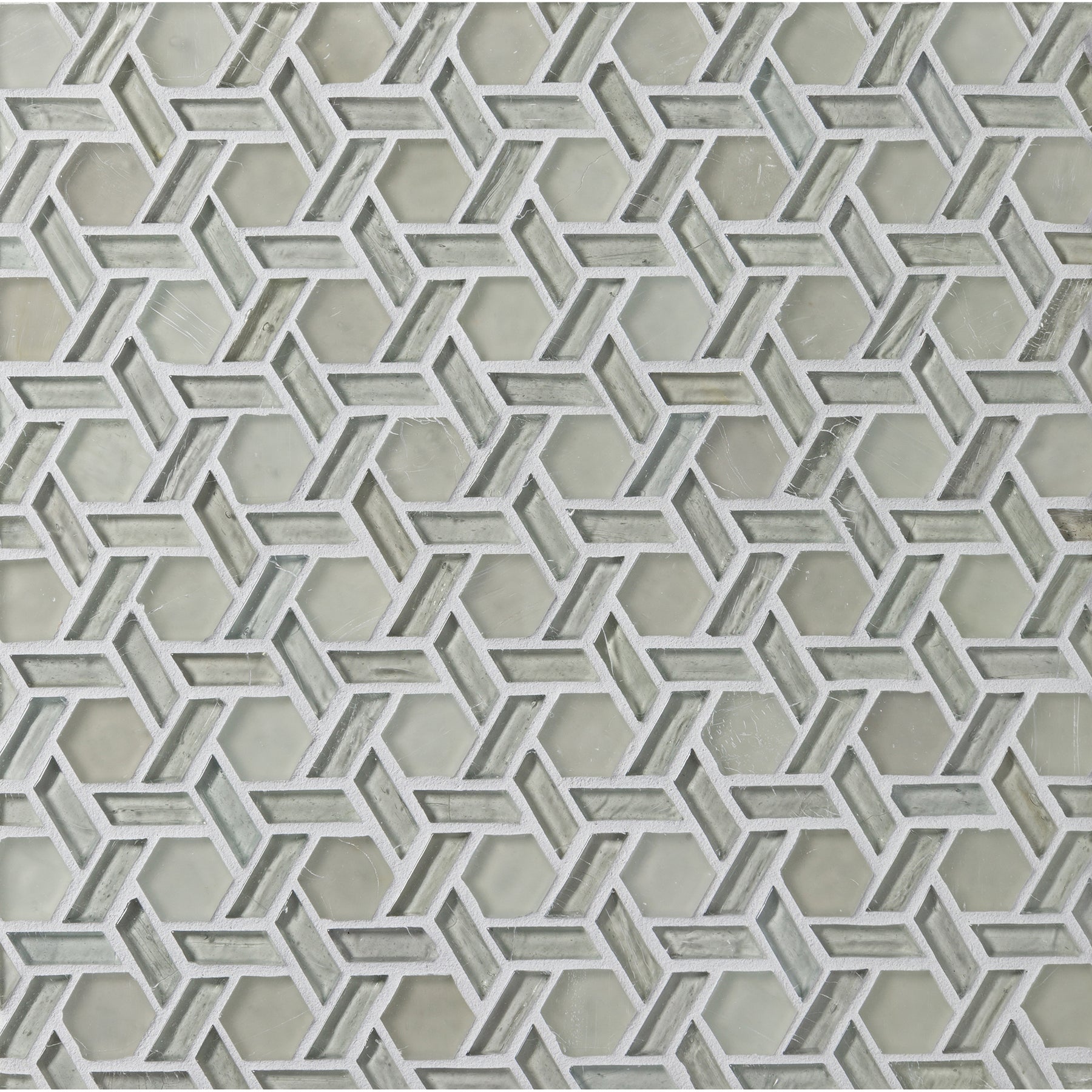 ELEMENTS: Full Moon Cane Hexagonal Field Mosaic (12.32"x12.24" | mixed)