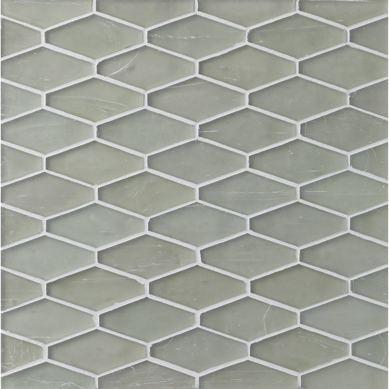 ELEMENTS: Full Moon Mod Hex Elongated Hexagon Field Mosaic (9.45"x11.73" | silk)