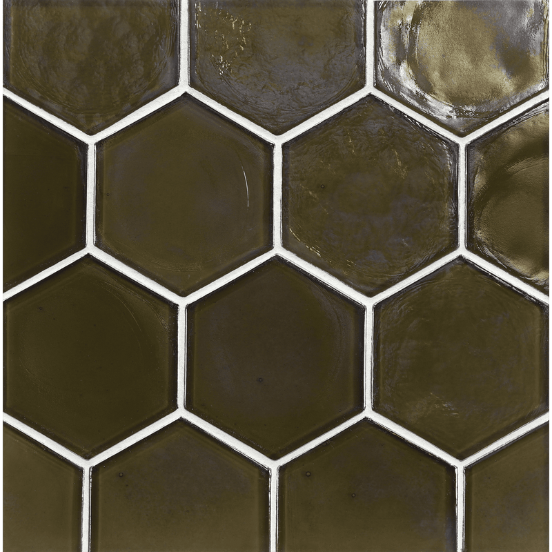 FLUX: Bancha Hexagon Field Tile (4" | pearl)