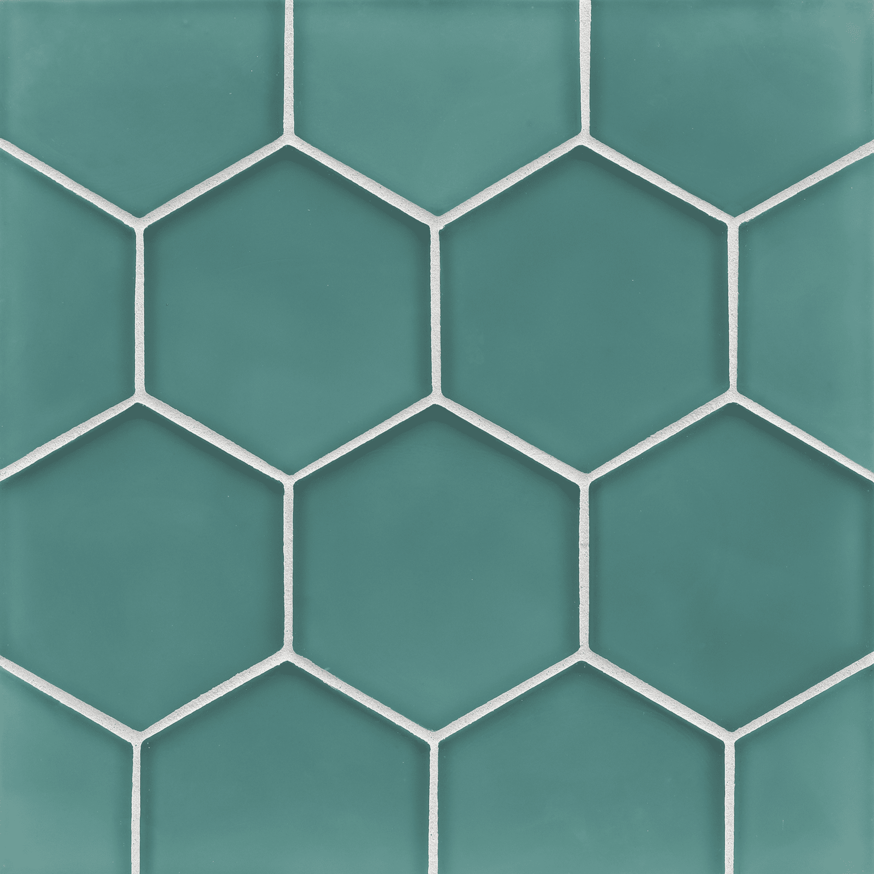 FLUX: Java Blue Hexagon Field Tile (4" | silk)