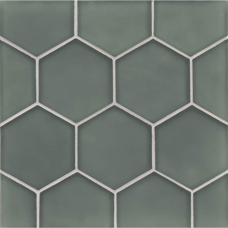 FLUX: Silver Hexagon Field Tile (4" | silk)