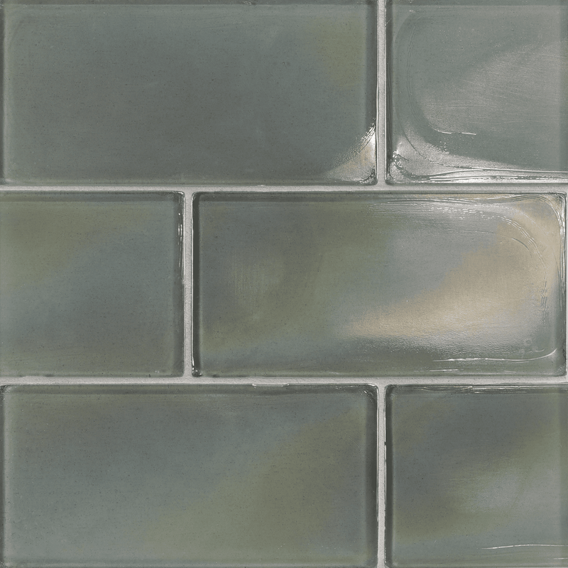 FLUX: Silver Rectangle Field Tile (4"x8" | pearl)