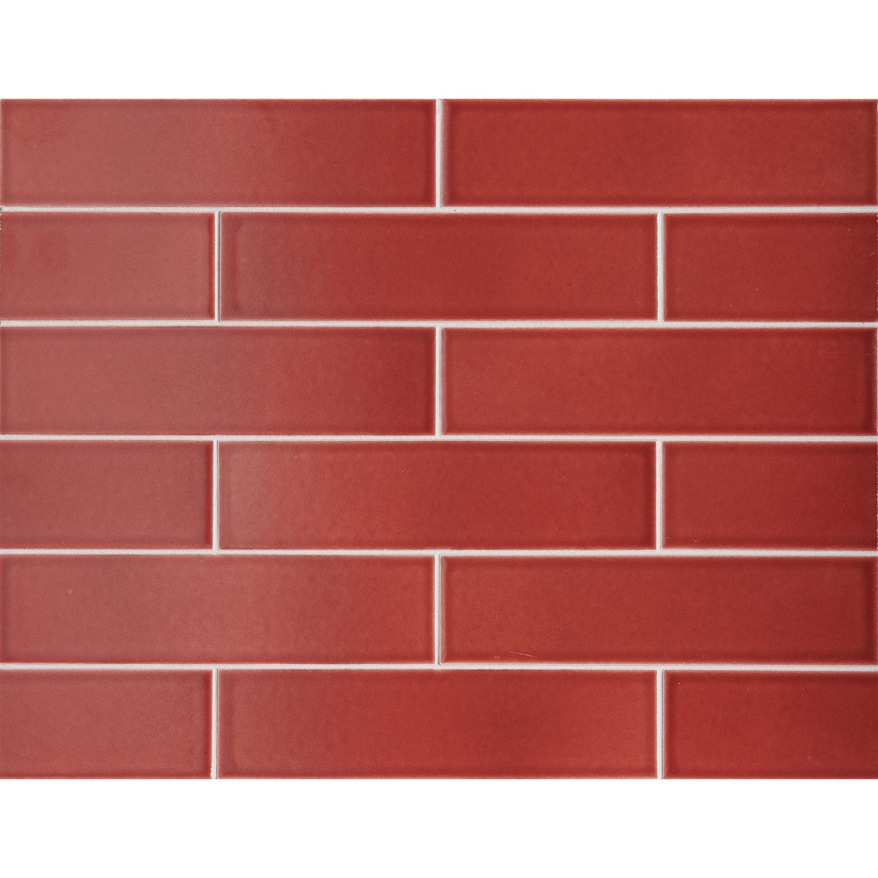 GRAPHITE: Carmine Red Rectangle Field Tile (2 1/2"x9 1/2" | glossy)