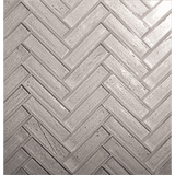 HAISEN: Albicant 1"x4" Herringbone Field Mosaic (8.83"x11.24" | natural)